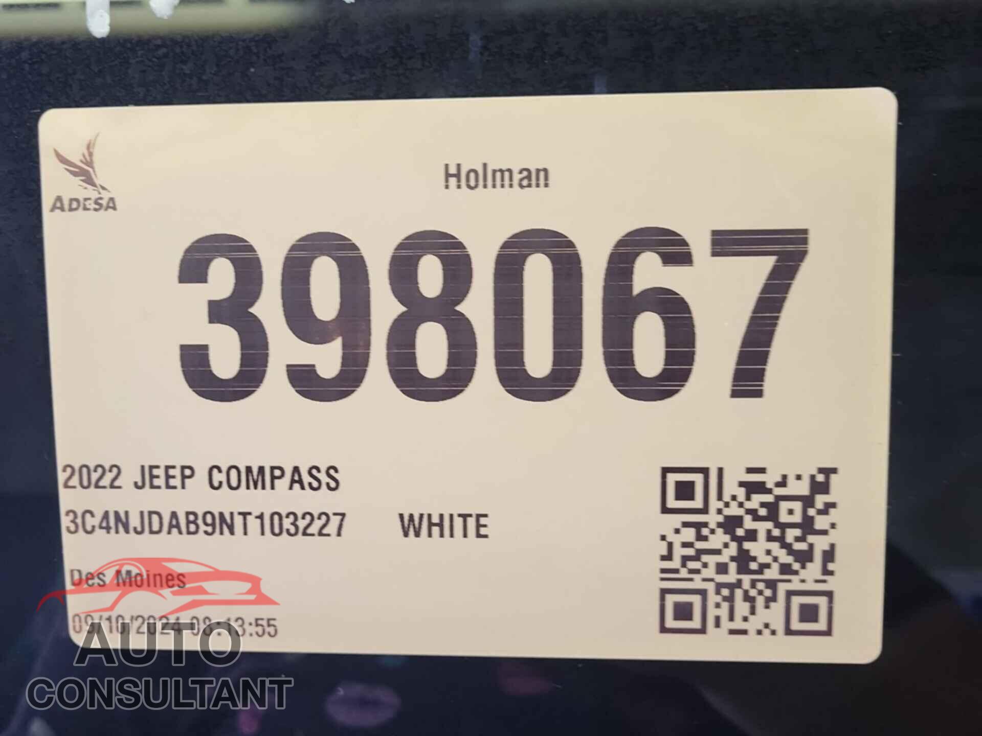 JEEP COMPASS 2022 - 3C4NJDAB9NT103227