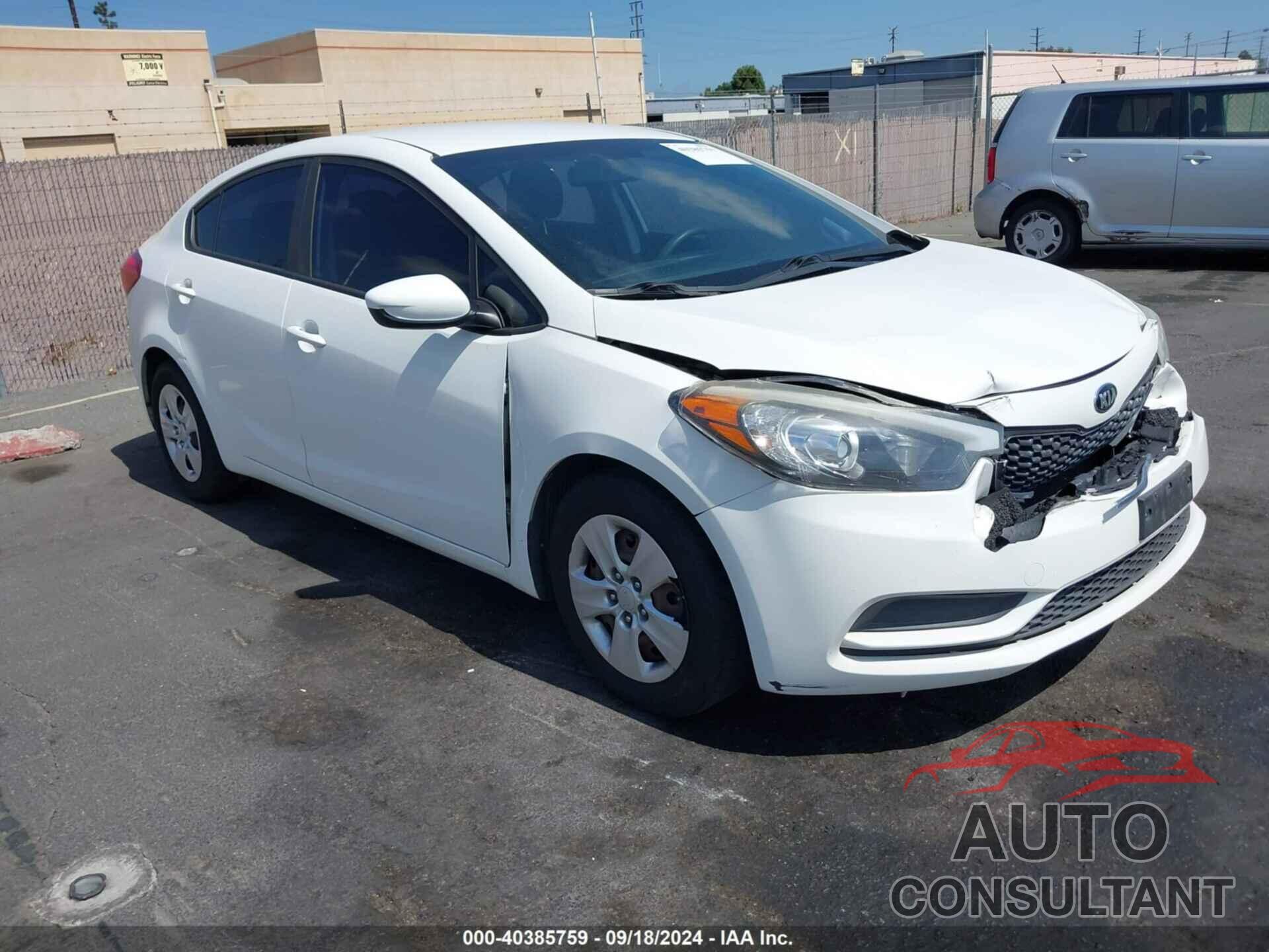 KIA FORTE 2016 - KNAFK4A69G5618183