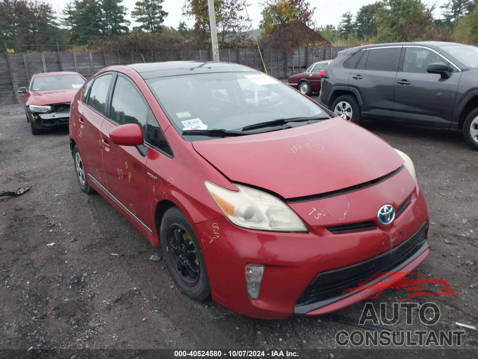 TOYOTA PRIUS 2012 - JTDKN3DU2C0333524