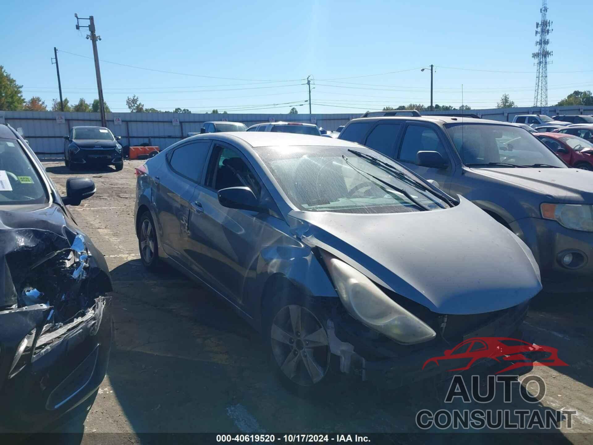 HYUNDAI ELANTRA 2012 - KMHDH4AEXCU347422