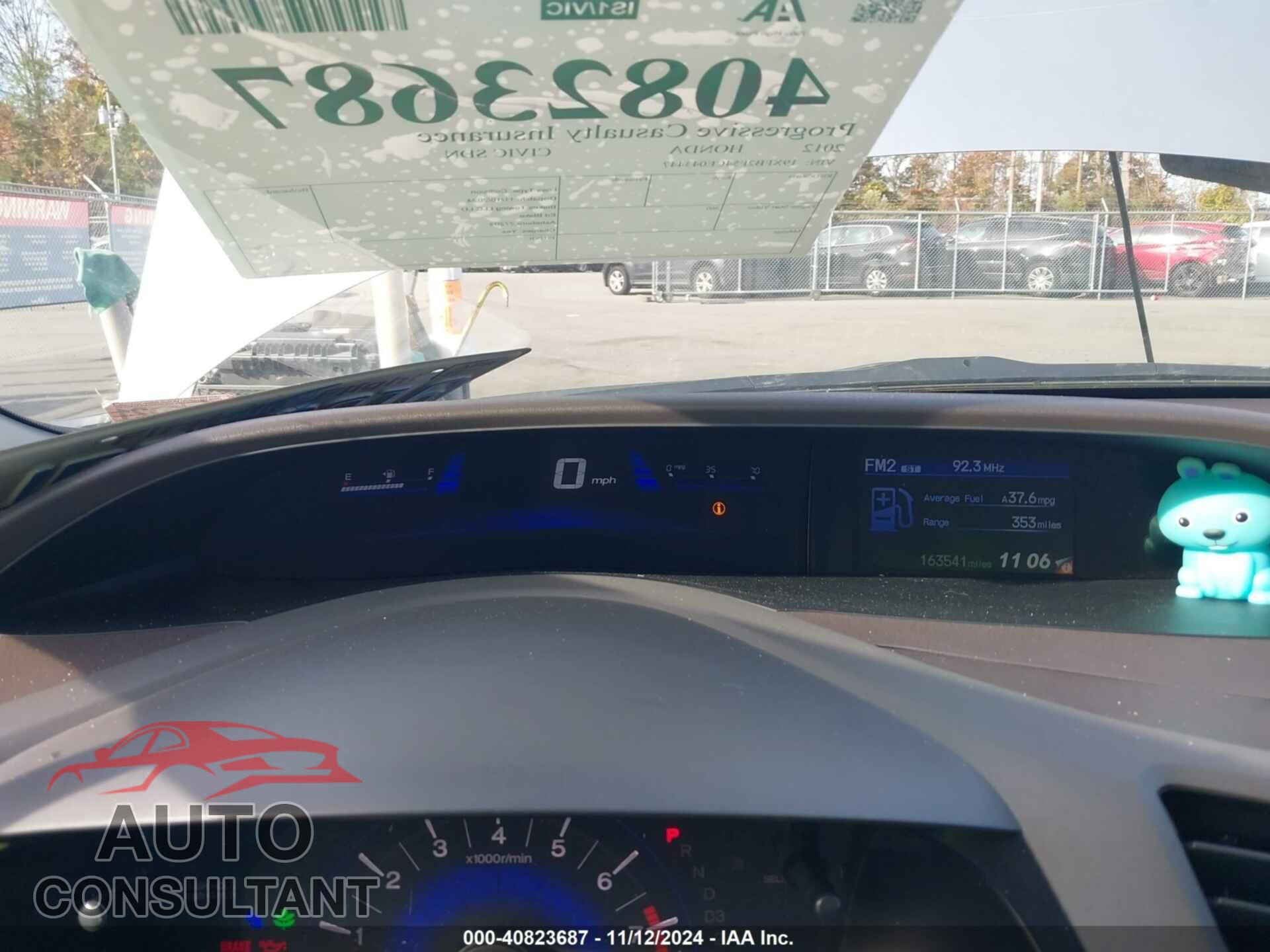 HONDA CIVIC 2012 - 19XFB2F54CE043447