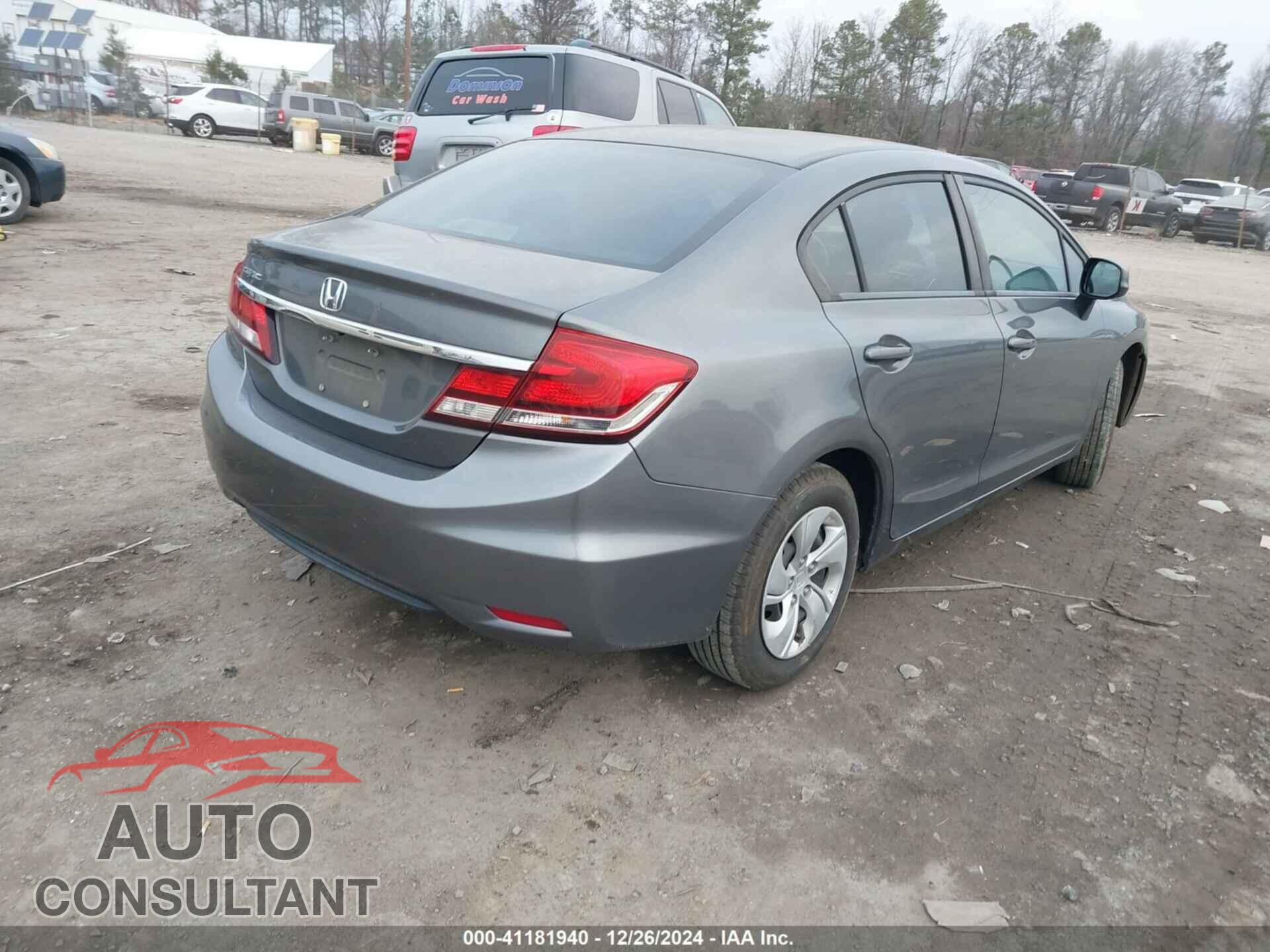 HONDA CIVIC 2013 - 19XFB2F57DE257334
