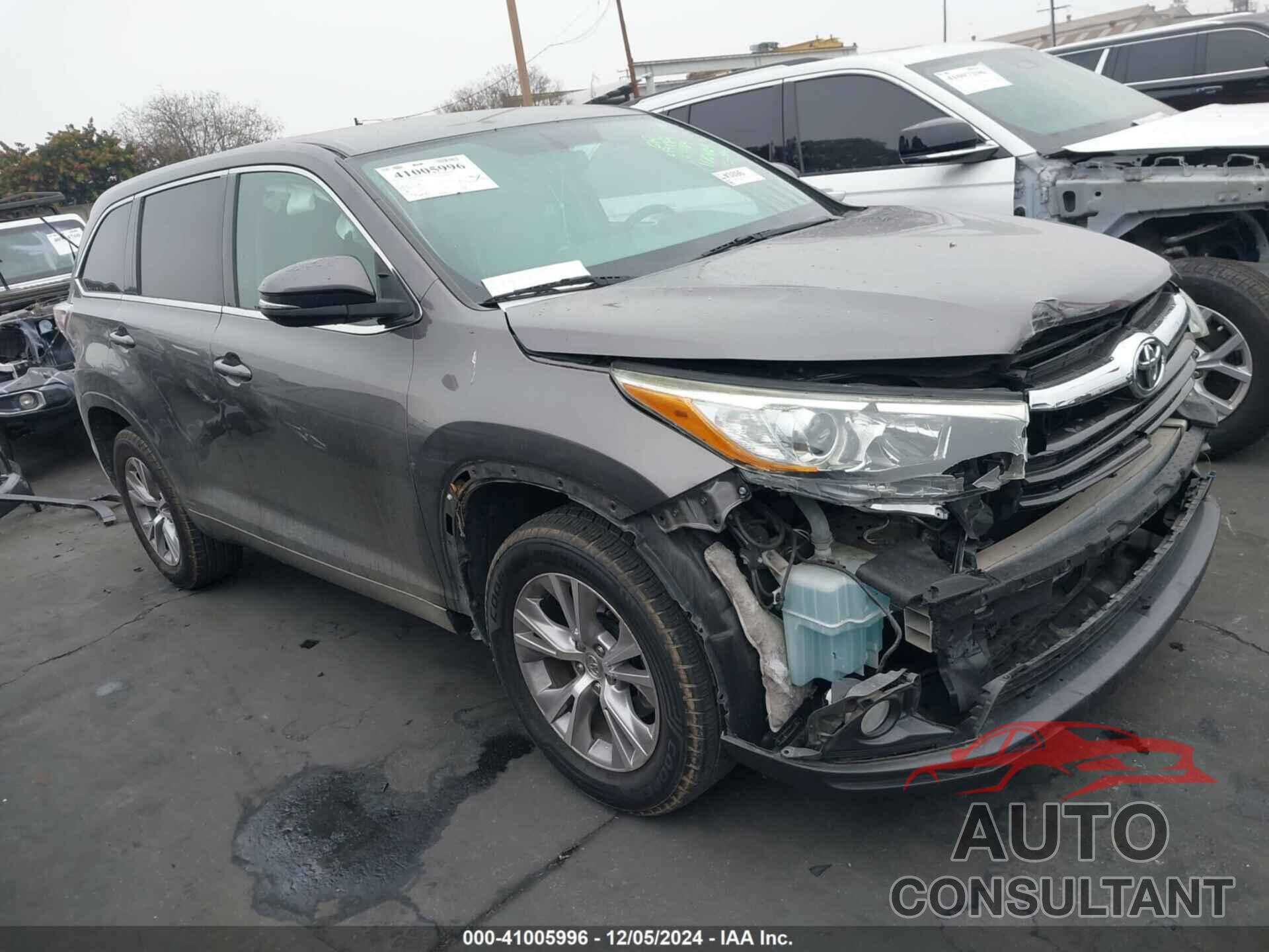 TOYOTA HIGHLANDER 2015 - 5TDZKRFH7FS119964