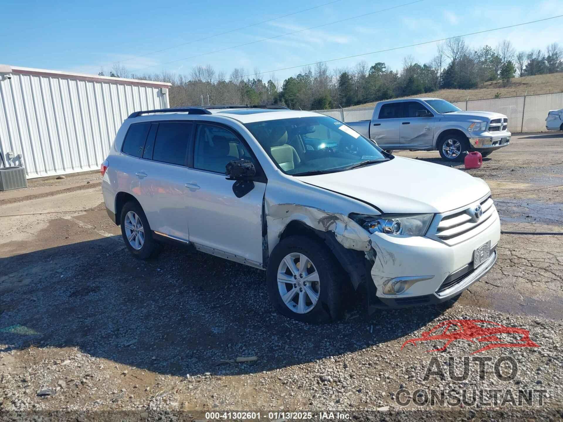 TOYOTA HIGHLANDER 2012 - 5TDZK3EH5CS080883