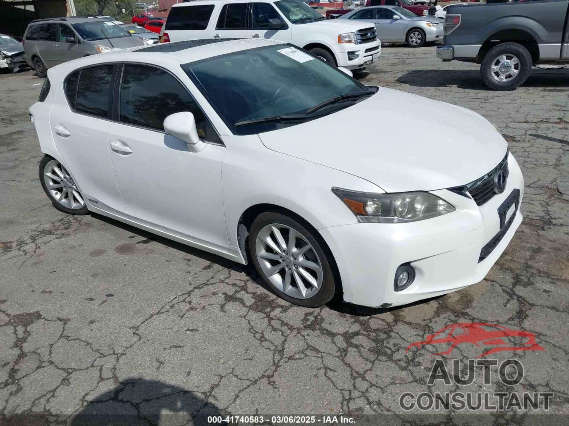 LEXUS CT 200H 2012 - JTHKD5BHXC2075227