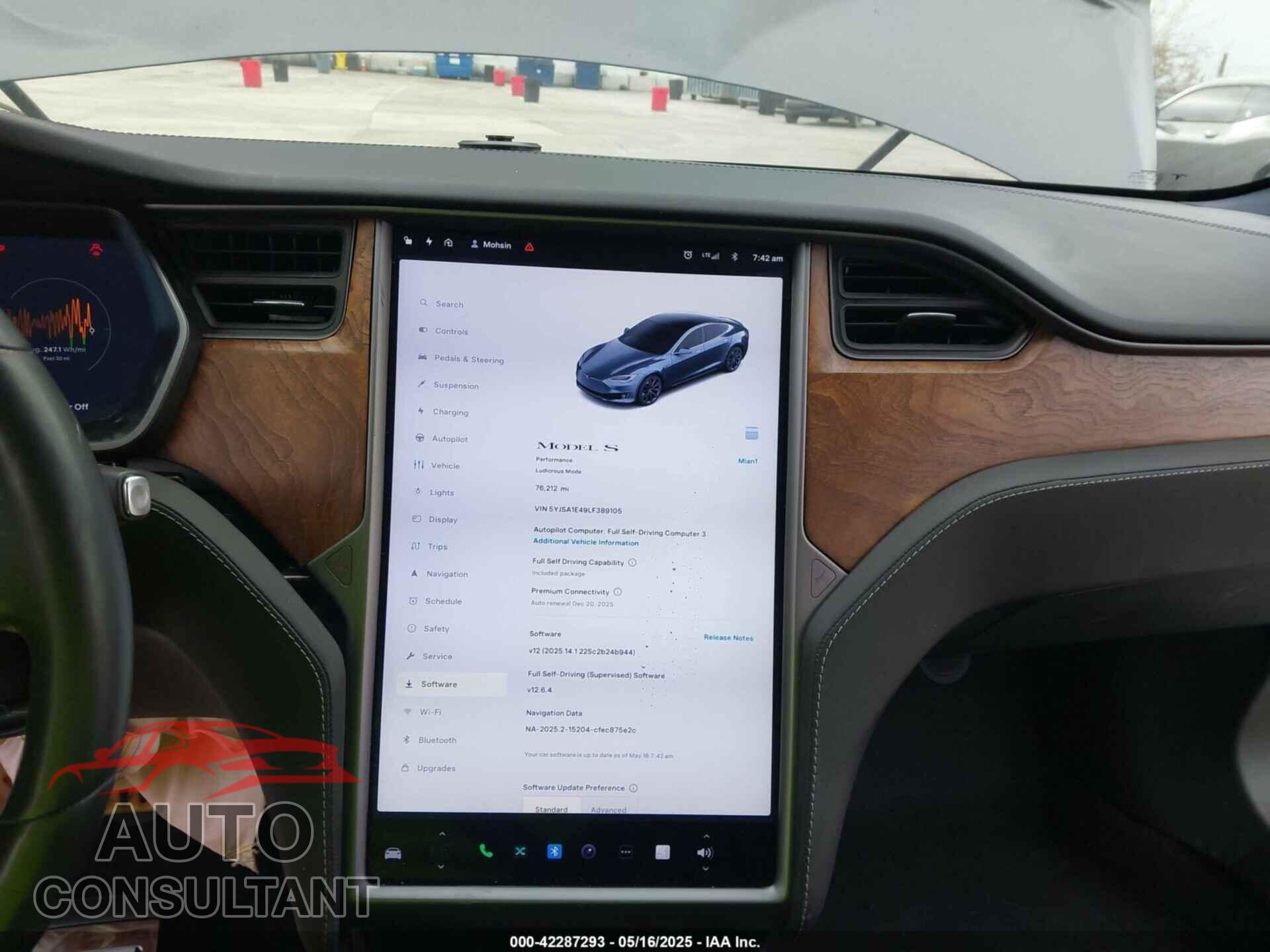 TESLA MODEL S 2020 - 5YJSA1E49LF389105