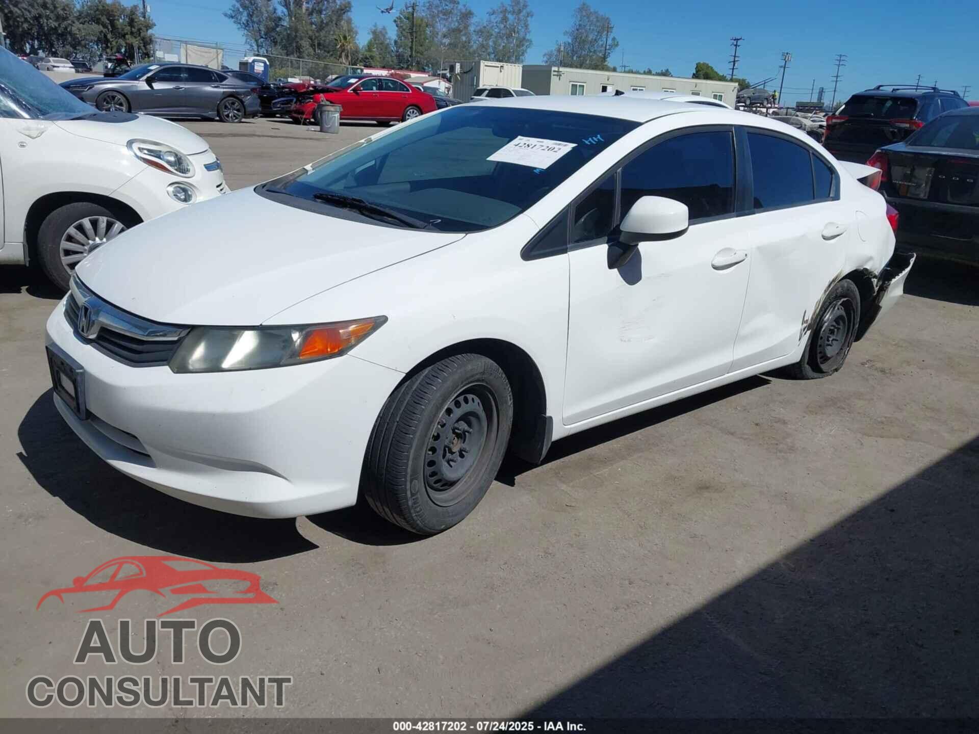 HONDA CIVIC 2012 - 19XFB2F53CE386590