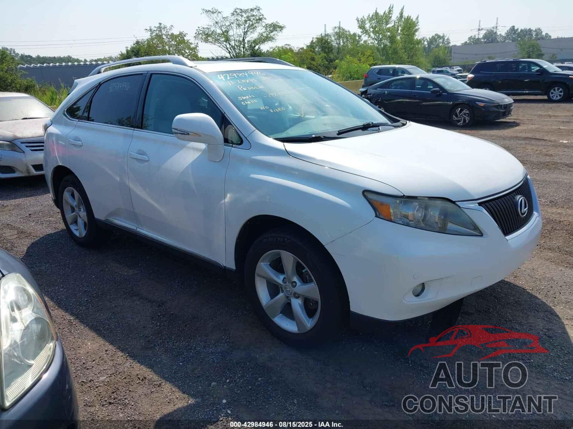 LEXUS RX 350 2011 - 2T2BK1BAXBC118821