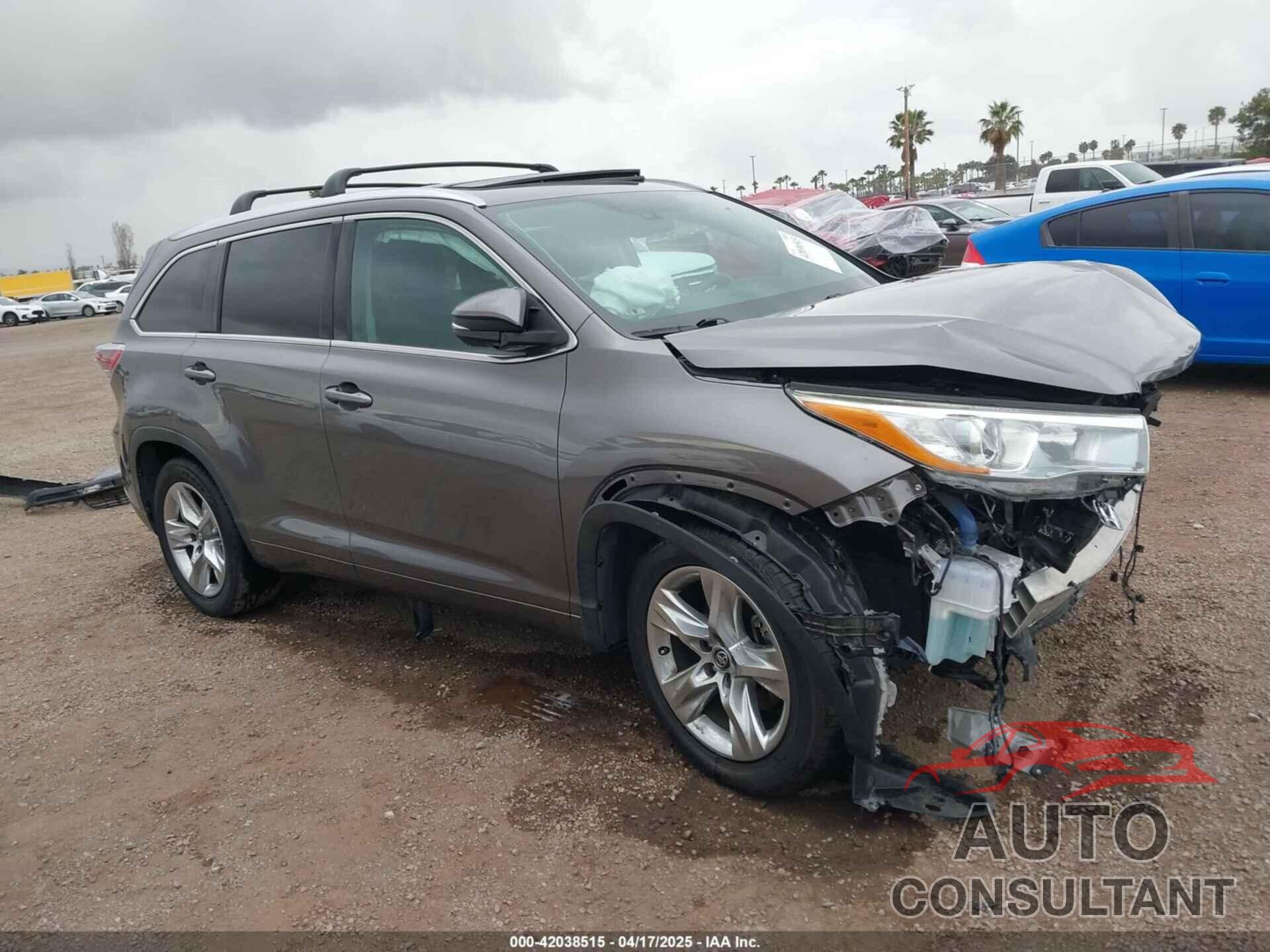 TOYOTA HIGHLANDER 2016 - 5TDYKRFH9GS171559