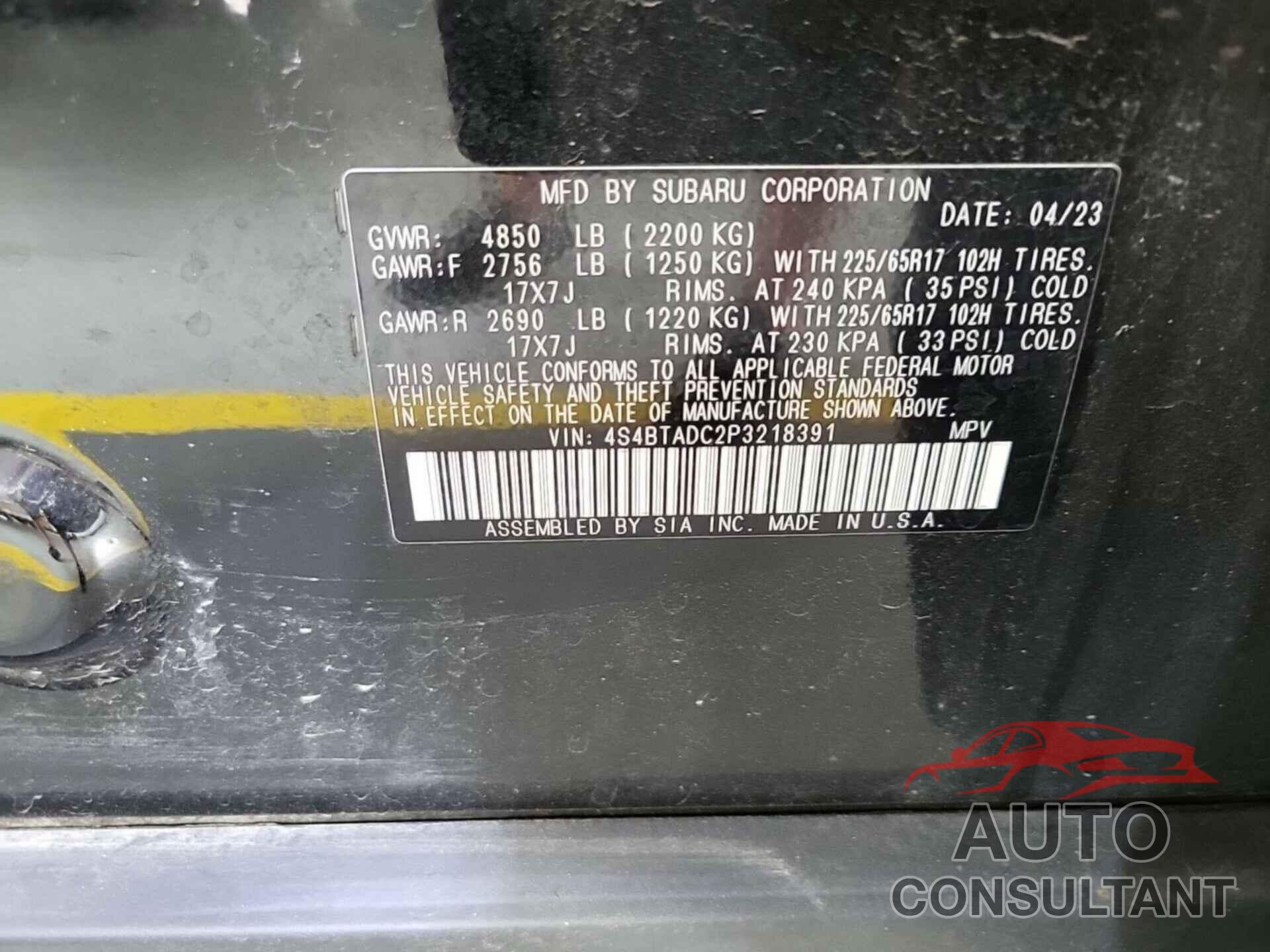 SUBARU OUTBACK 2023 - 4S4BTADC2P3218391