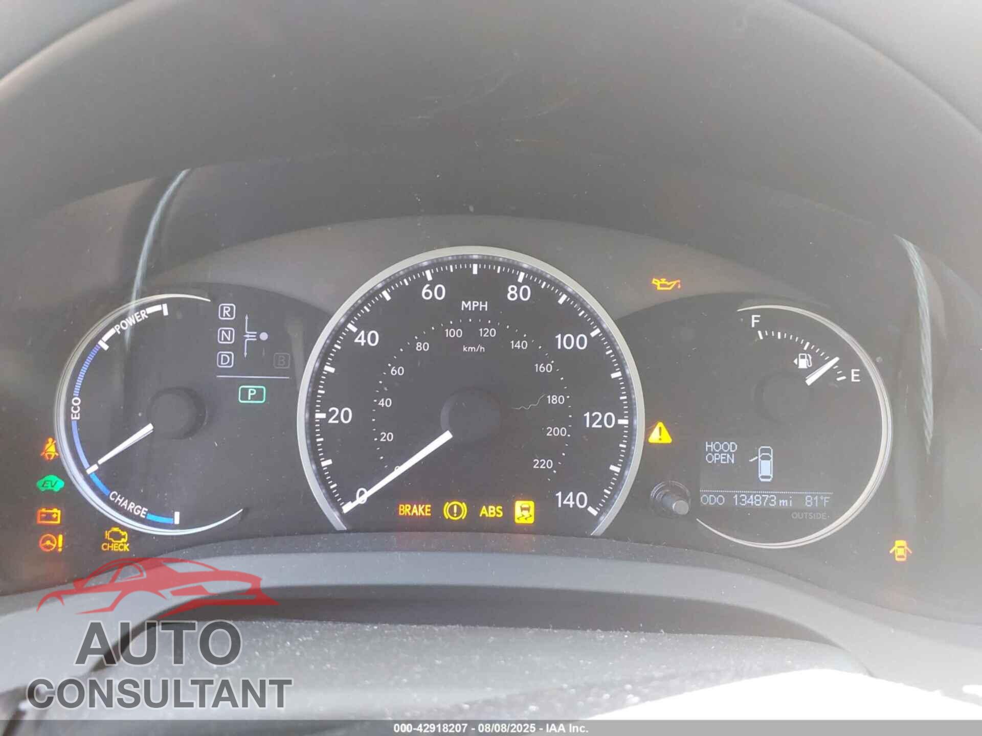 LEXUS CT 200H 2012 - JTHKD5BHXC2098703