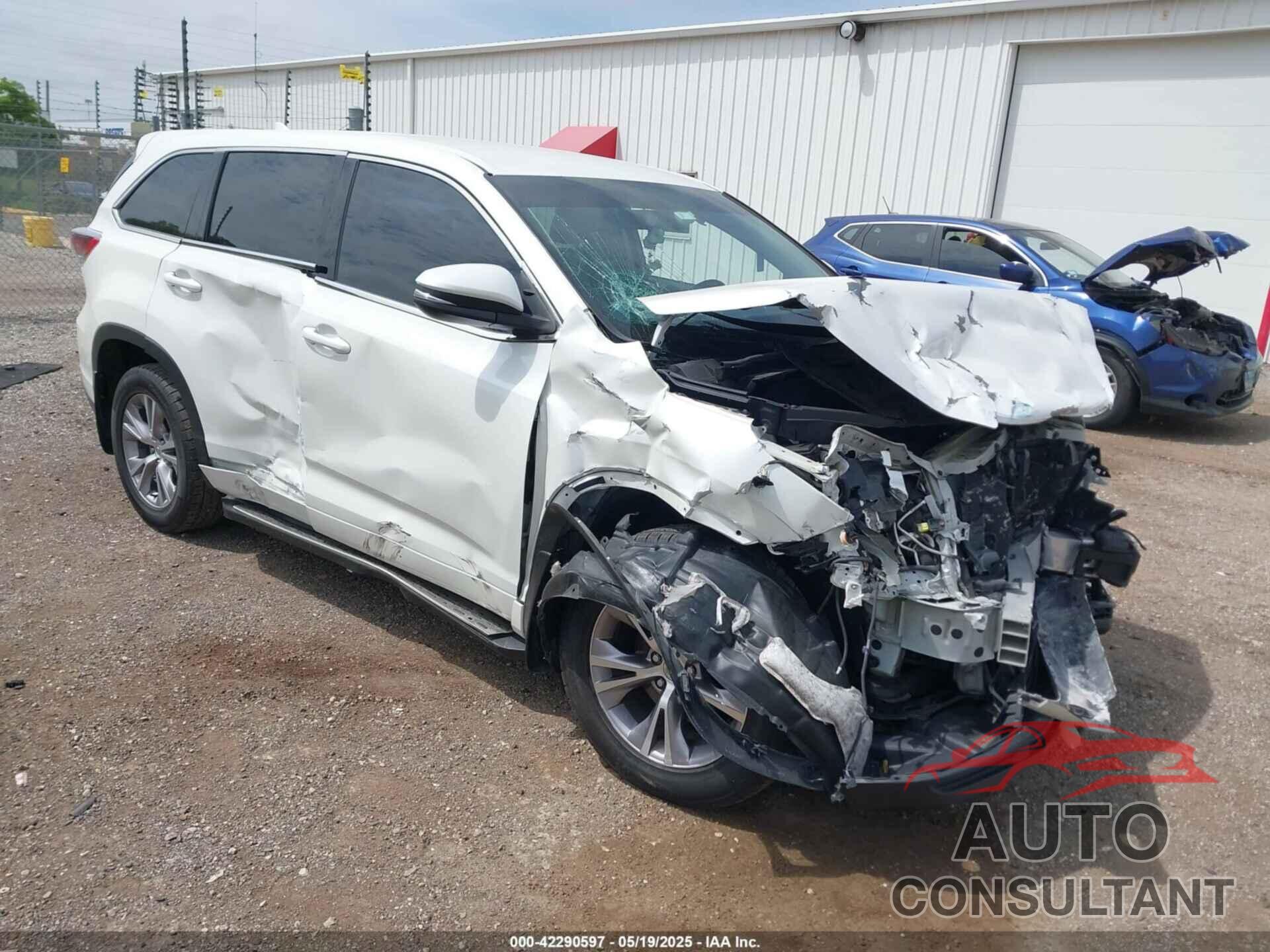 TOYOTA HIGHLANDER 2015 - 5TDZKRFH8FS084089