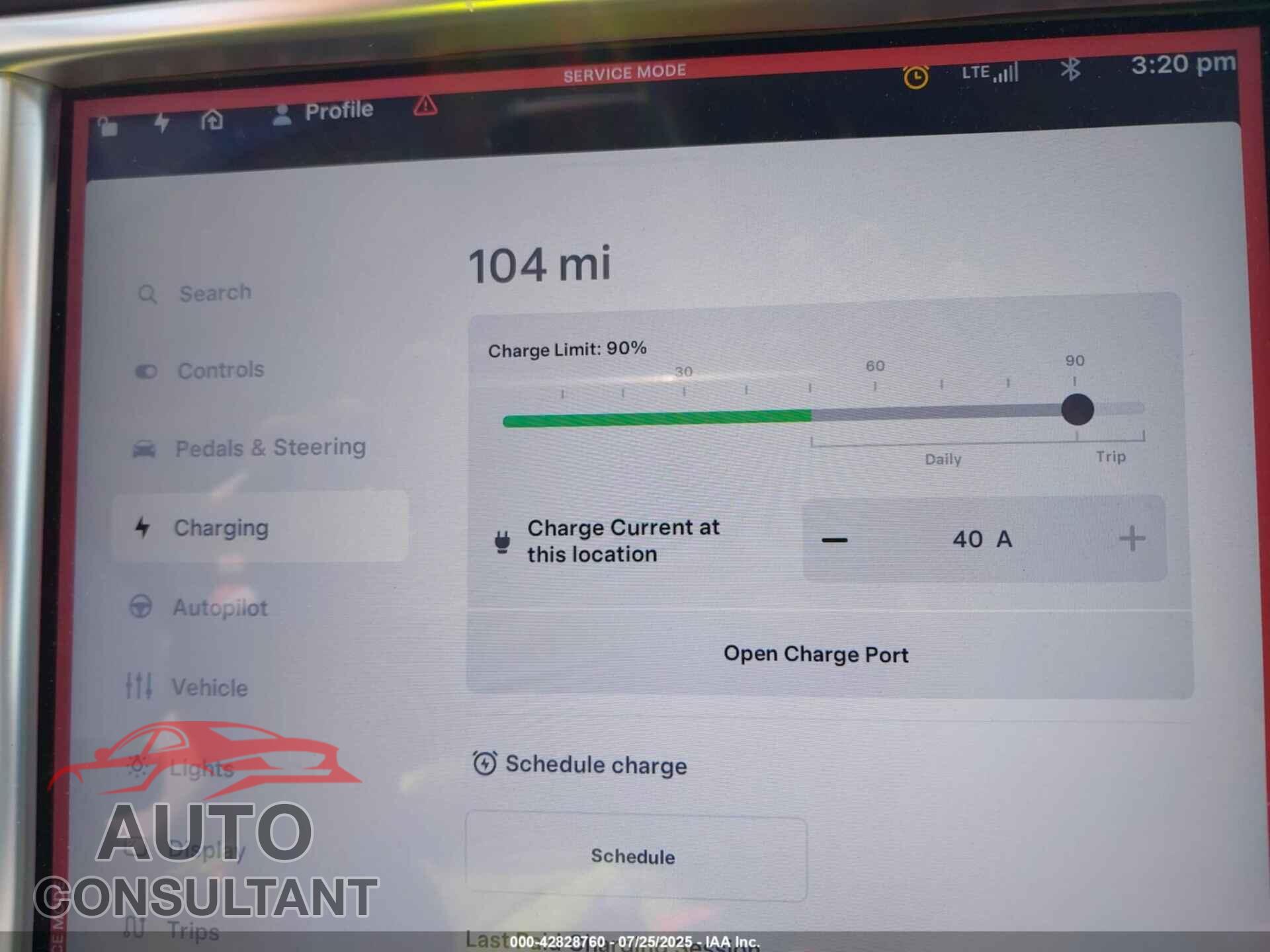 TESLA MODEL S 2015 - 5YJSA1E13FF115411
