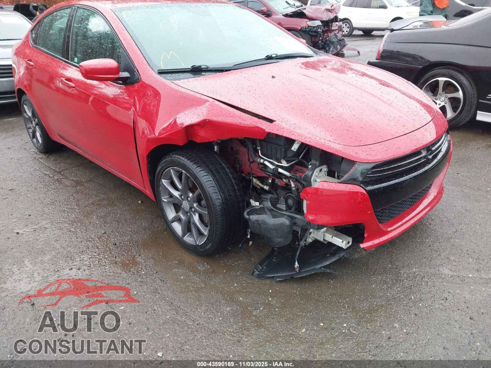 DODGE DART 2015 - 1C3CDFBB7FD421237