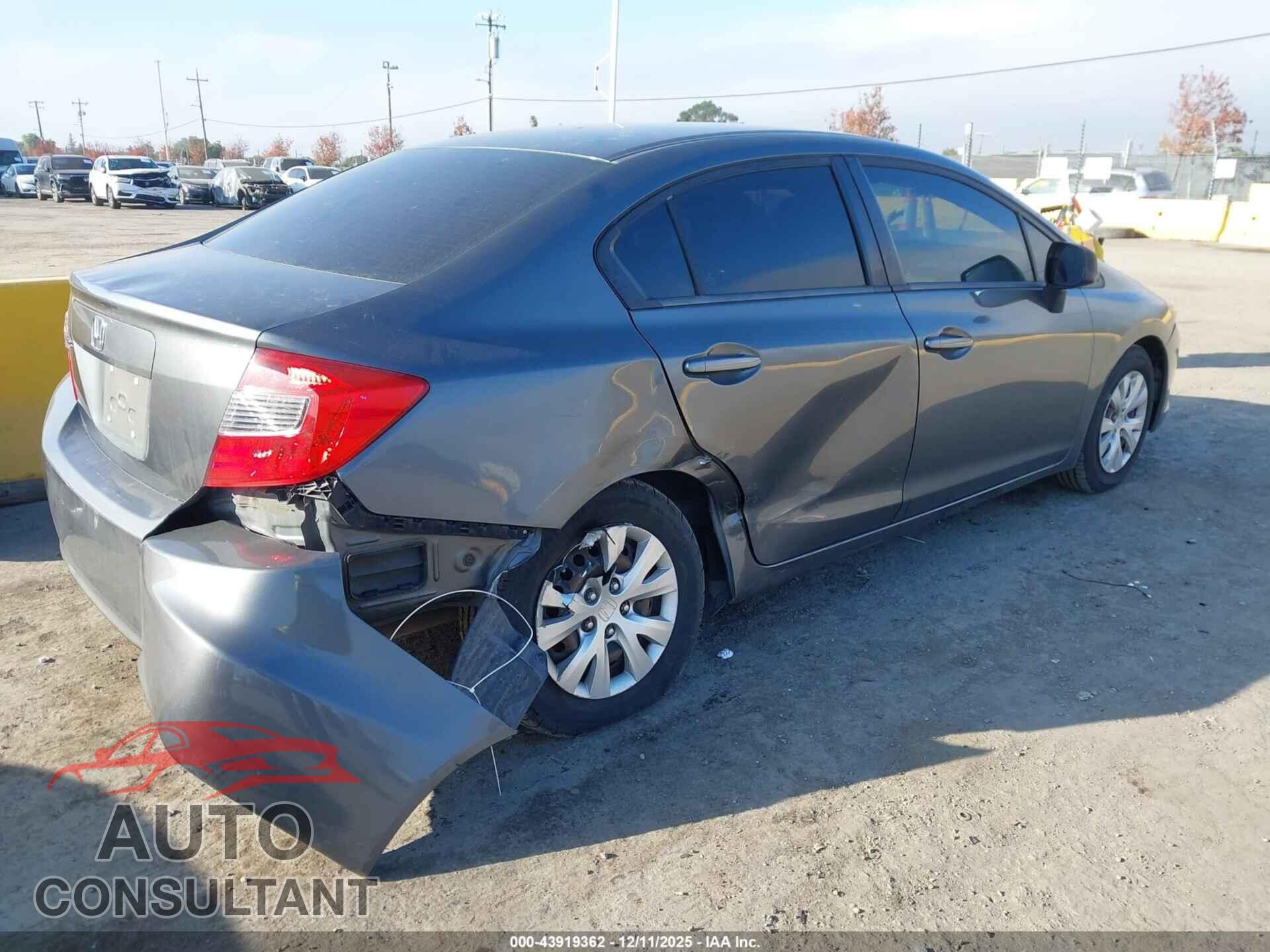 HONDA CIVIC 2012 - 19XFB2F53CE373547