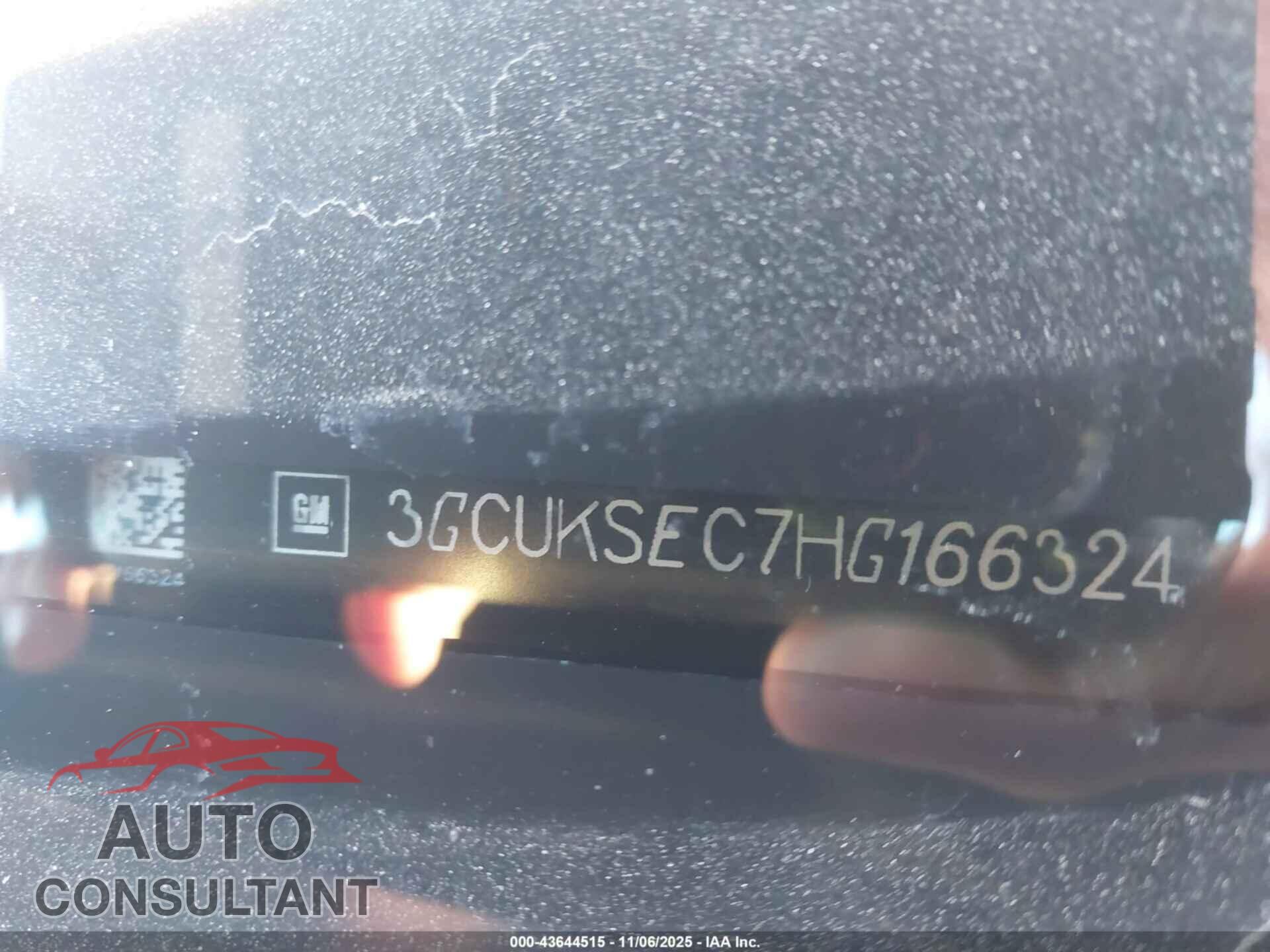 CHEVROLET SILVERADO 1500 2017 - 3GCUKSEC7HG166324