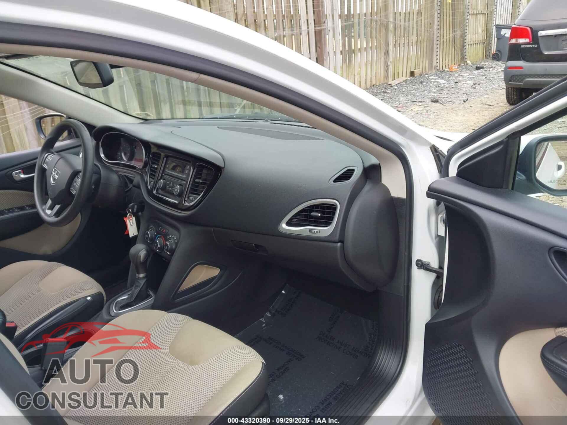 DODGE DART 2015 - 1C3CDFBB0FD140560
