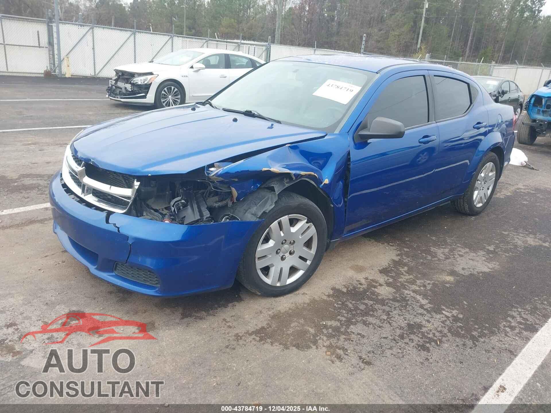 DODGE AVENGER 2013 - 1C3CDZAG1DN771842