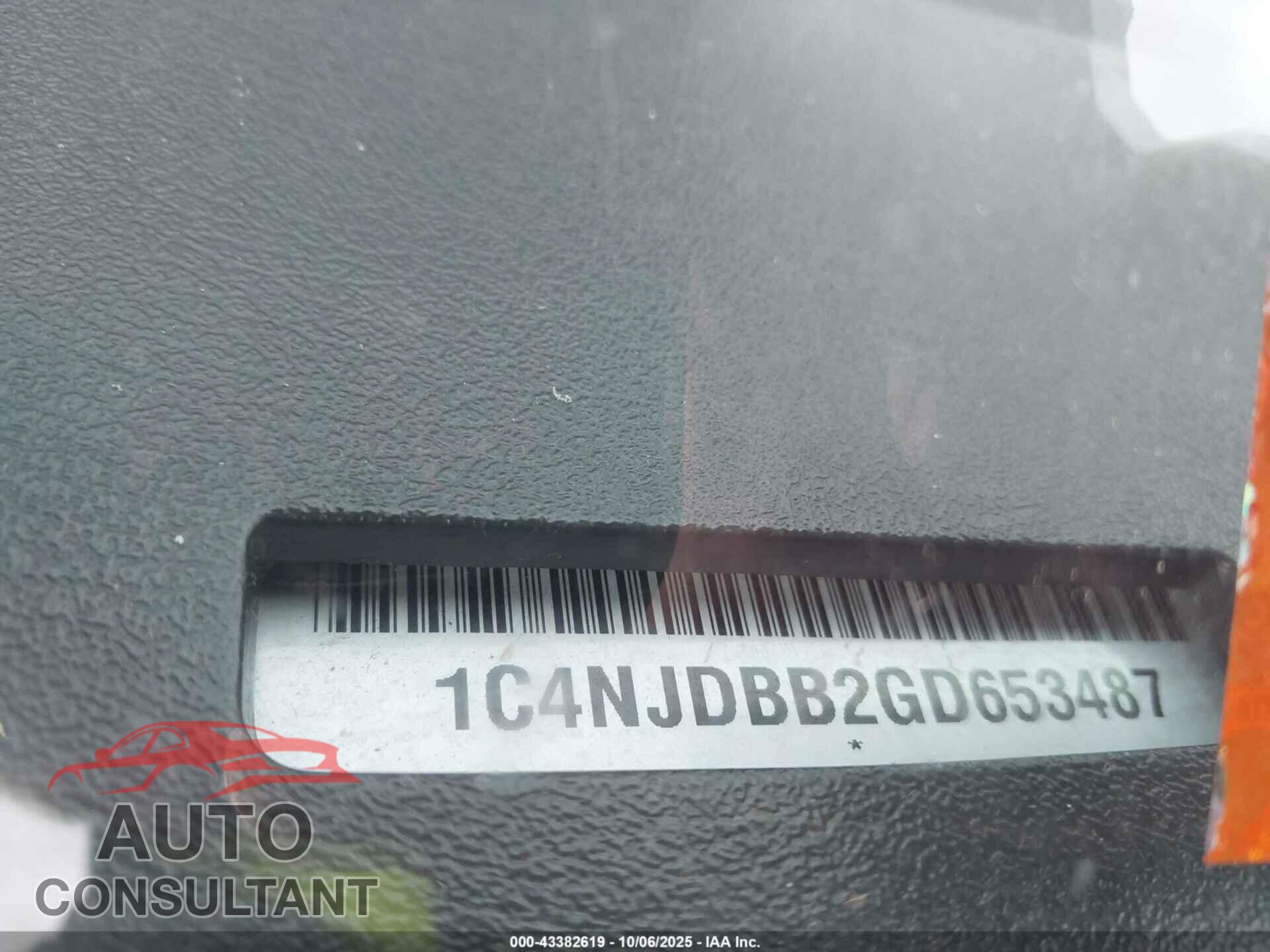 JEEP COMPASS 2016 - 1C4NJDBB2GD653487