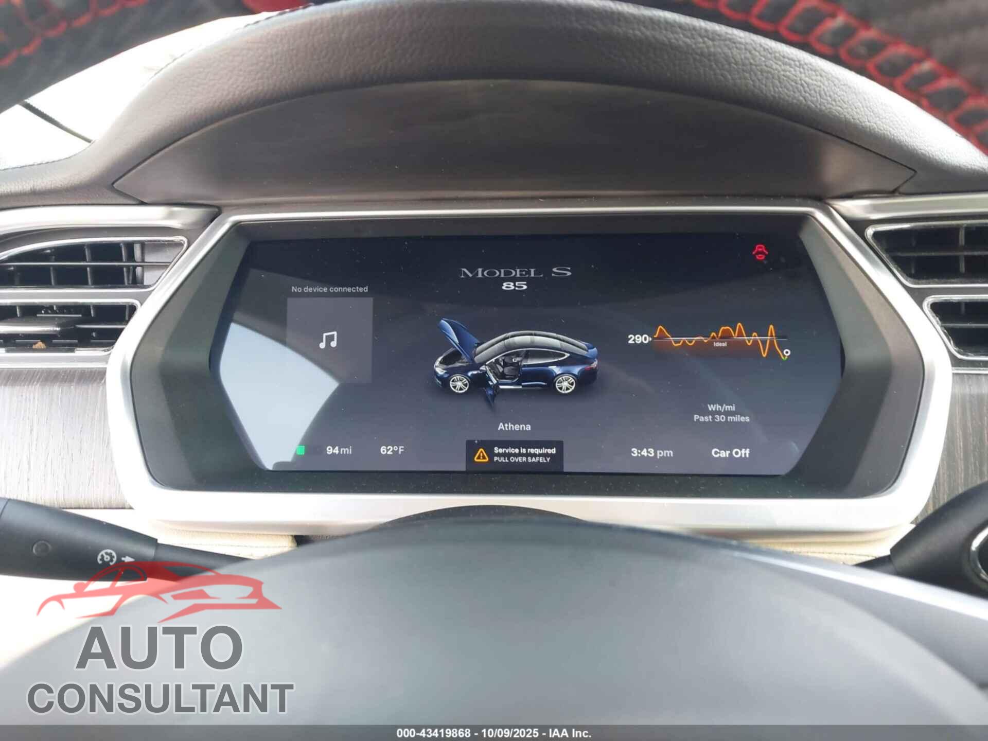 TESLA MODEL S 2013 - 5YJSA1CN8DFP03453