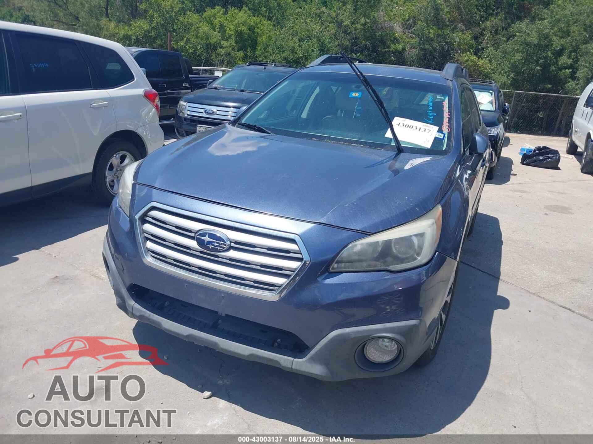SUBARU OUTBACK 2015 - 4S4BSBLC6F3234425