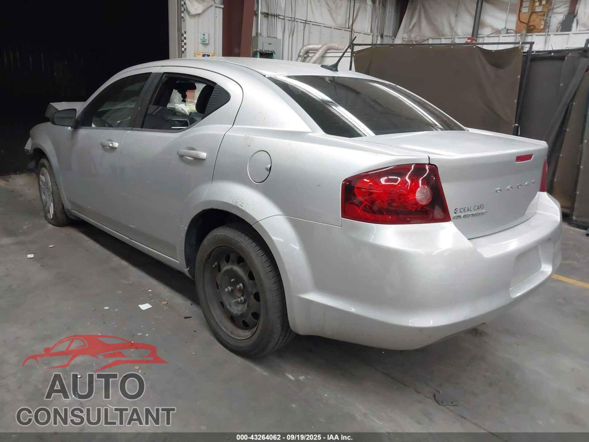 DODGE AVENGER 2012 - 1C3CDZAB3CN211954