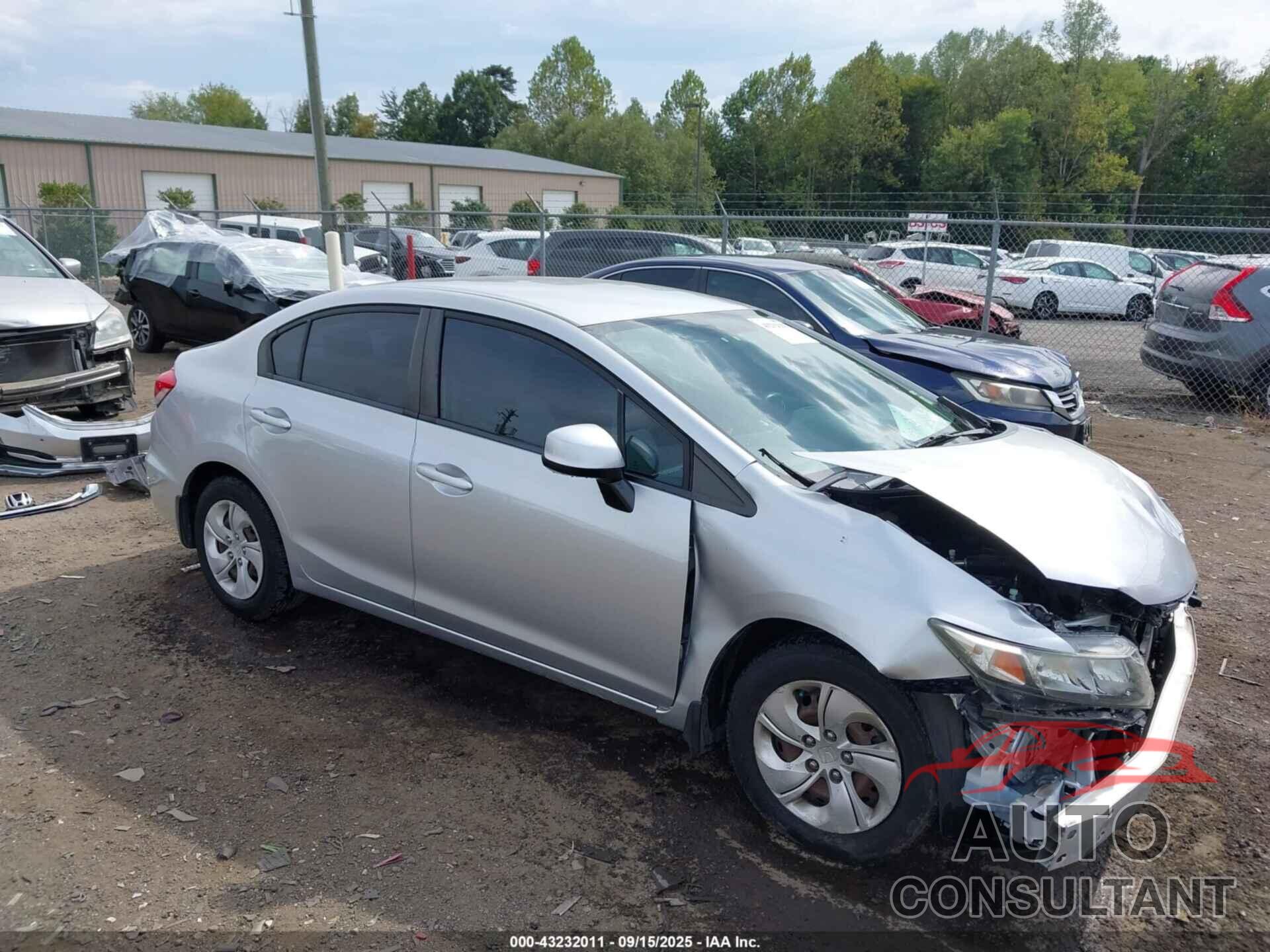 HONDA CIVIC 2013 - 19XFB2F56DE078458