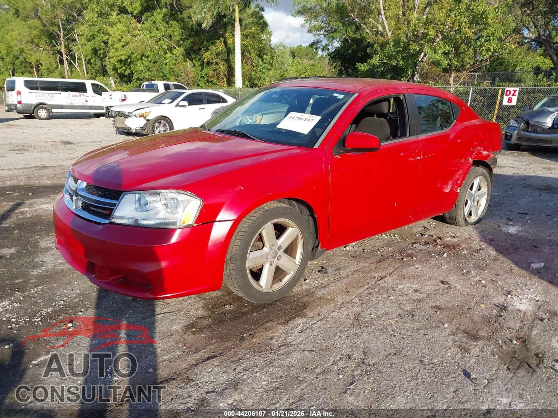 DODGE AVENGER 2012 - 1C3CDZCB5CN290699