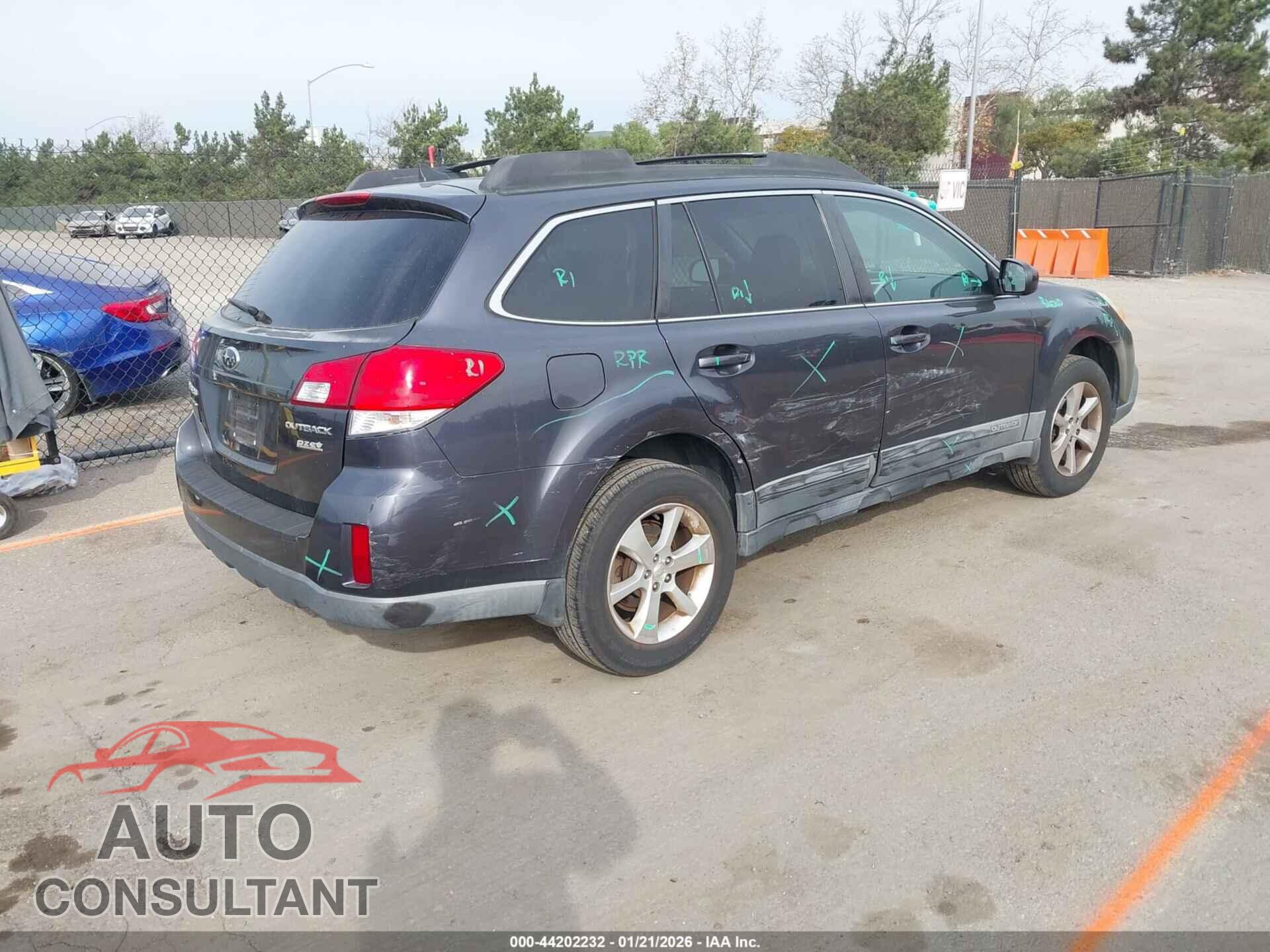 SUBARU OUTBACK 2013 - 4S4BRBKC3D3291062