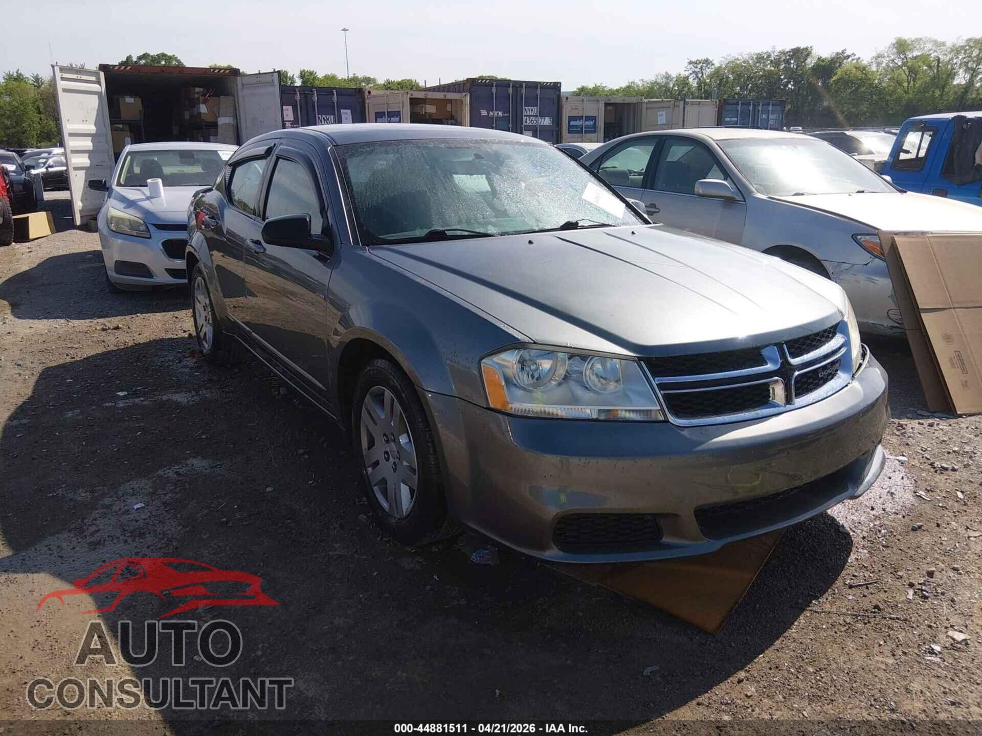 DODGE AVENGER 2012 - 1C3CDZAB8CN323536