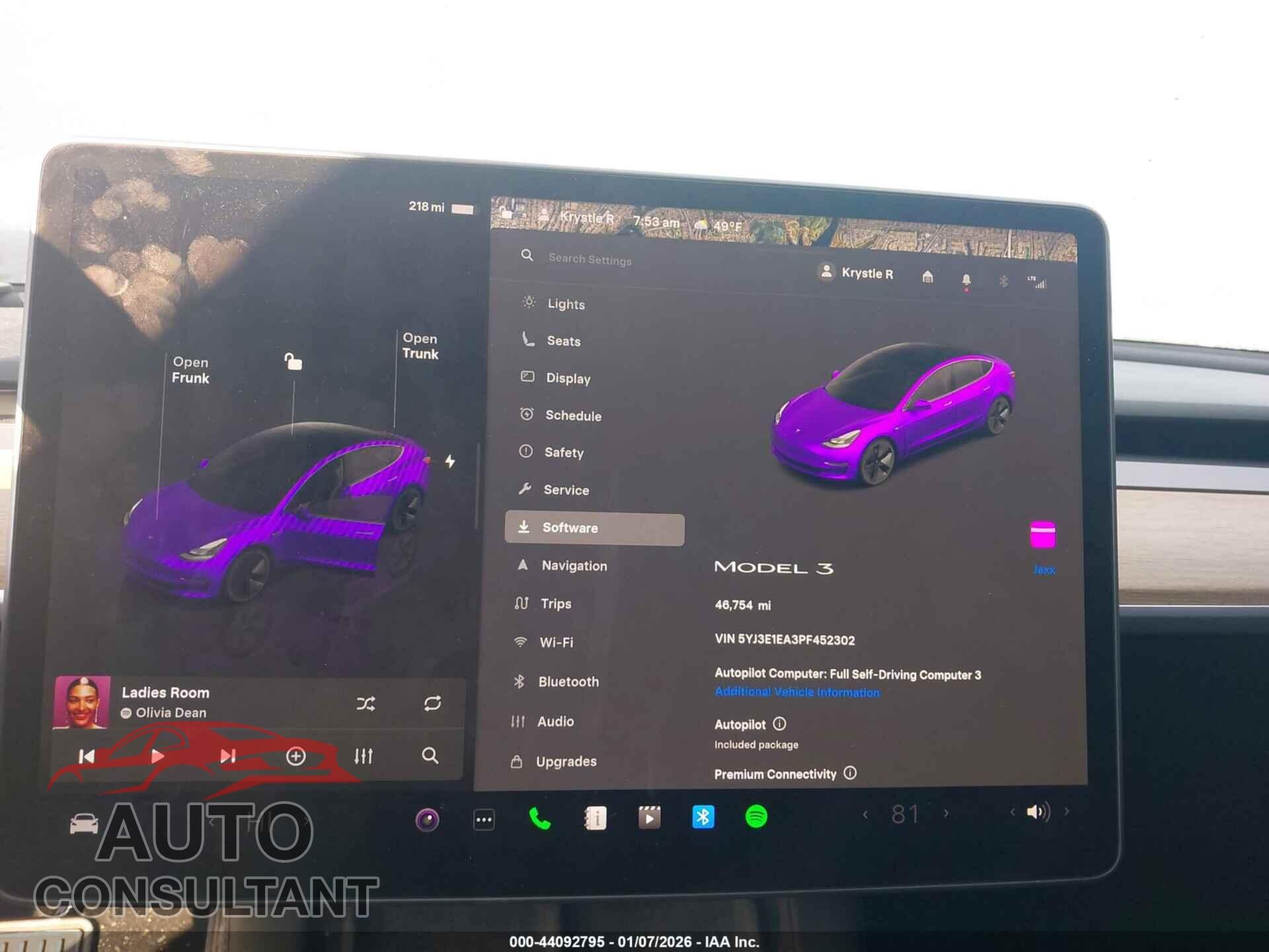 TESLA MODEL 3 2023 - 5YJ3E1EA3PF452302