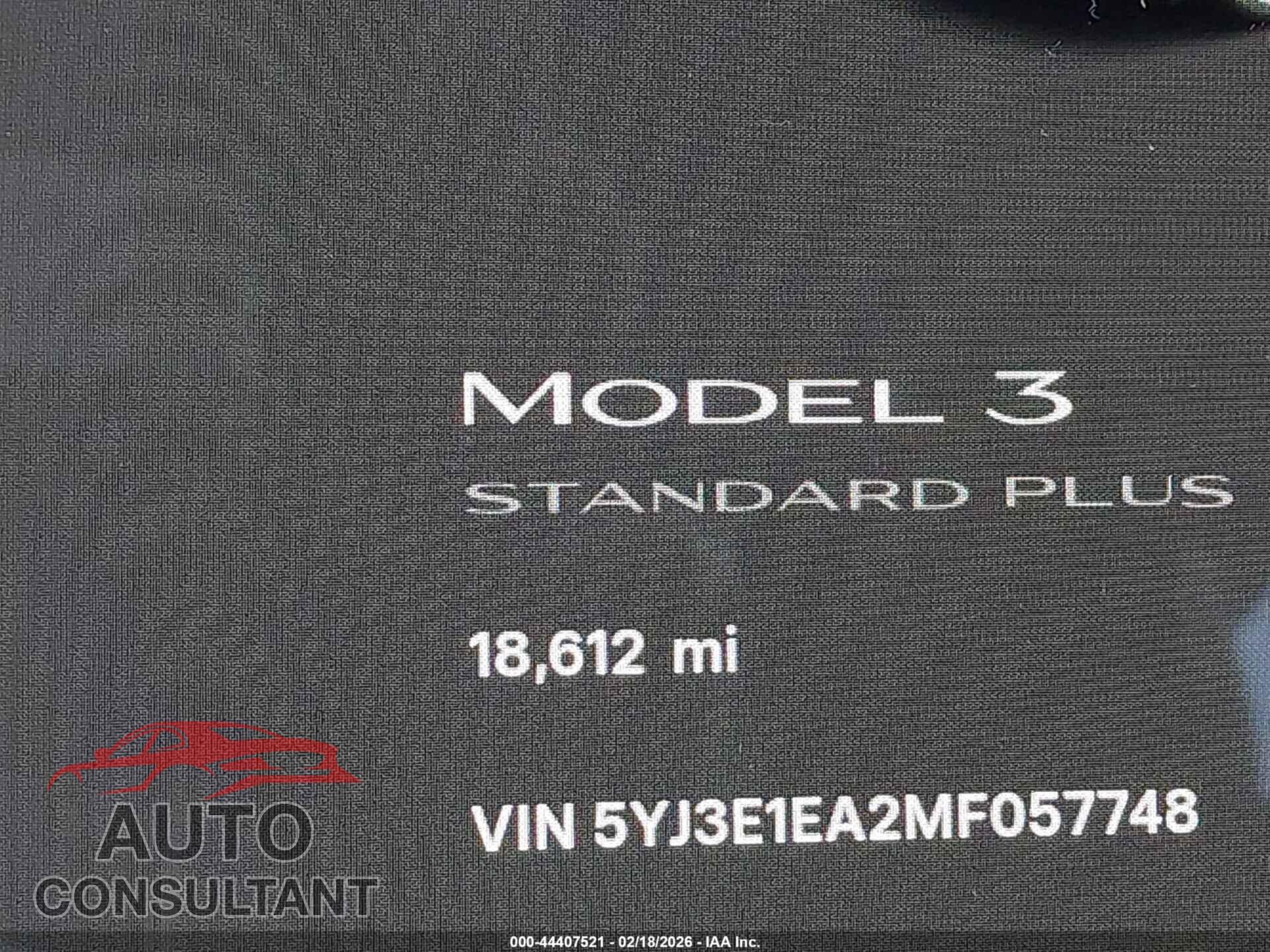 TESLA MODEL 3 2021 - 5YJ3E1EA2MF057748