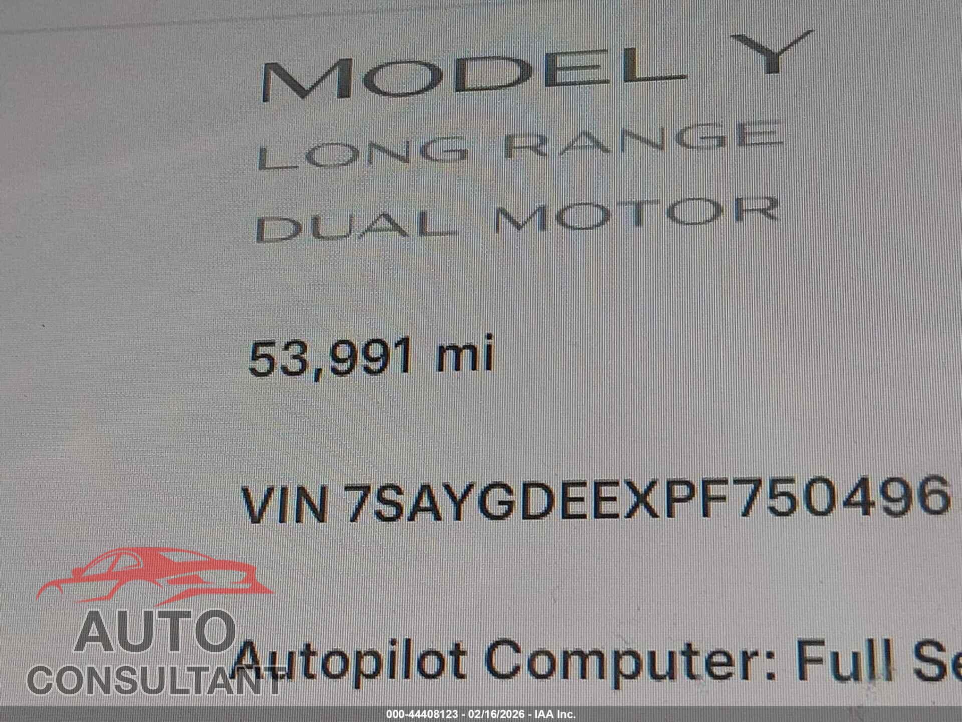 TESLA MODEL Y 2023 - 7SAYGDEEXPF750496