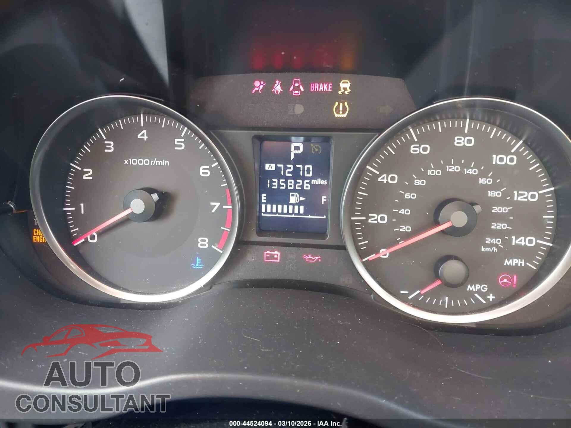 SUBARU IMPREZA 2016 - JF1GJAA60GH003227
