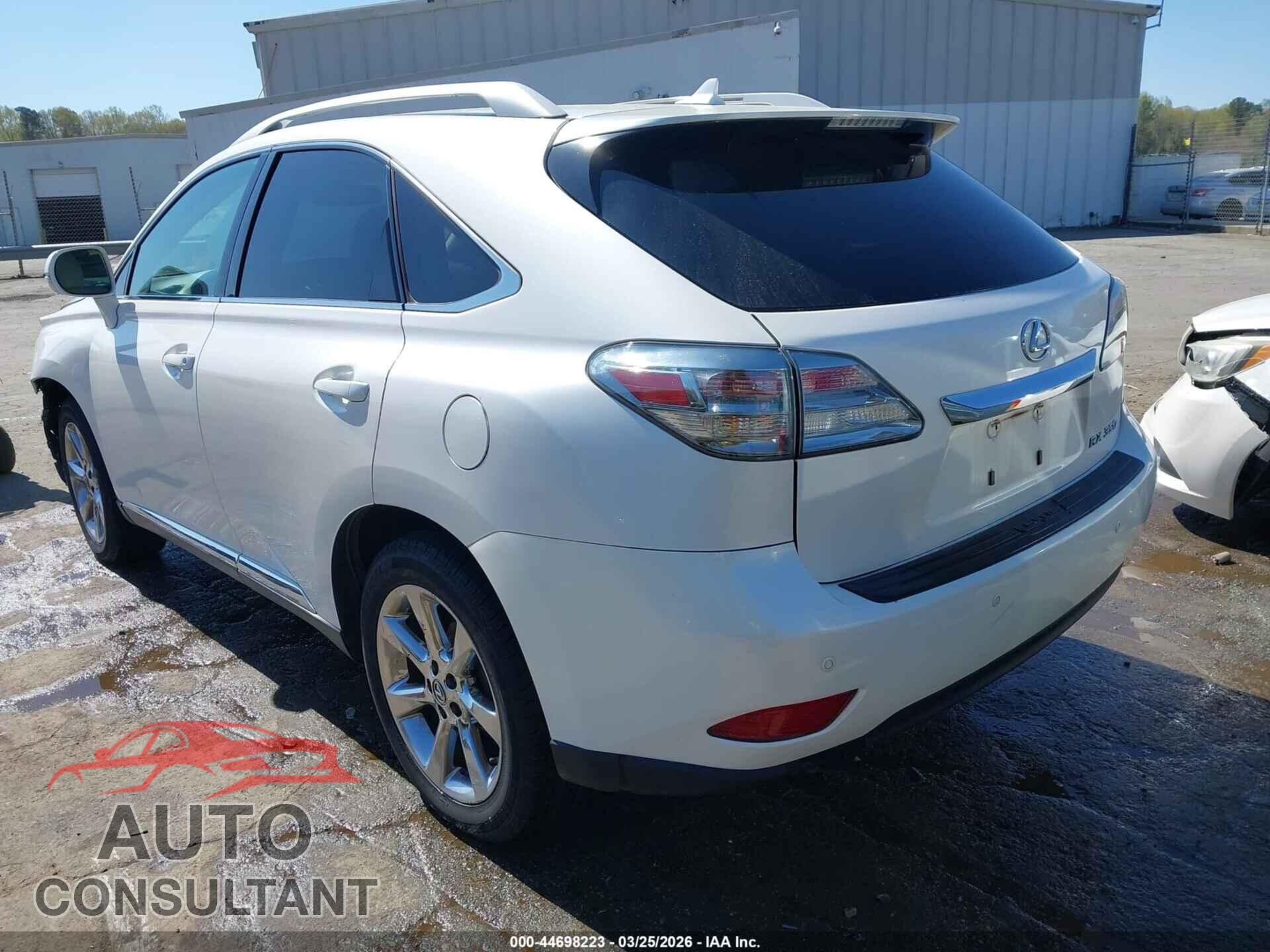 LEXUS RX 350 2012 - 2T2ZK1BAXCC066087