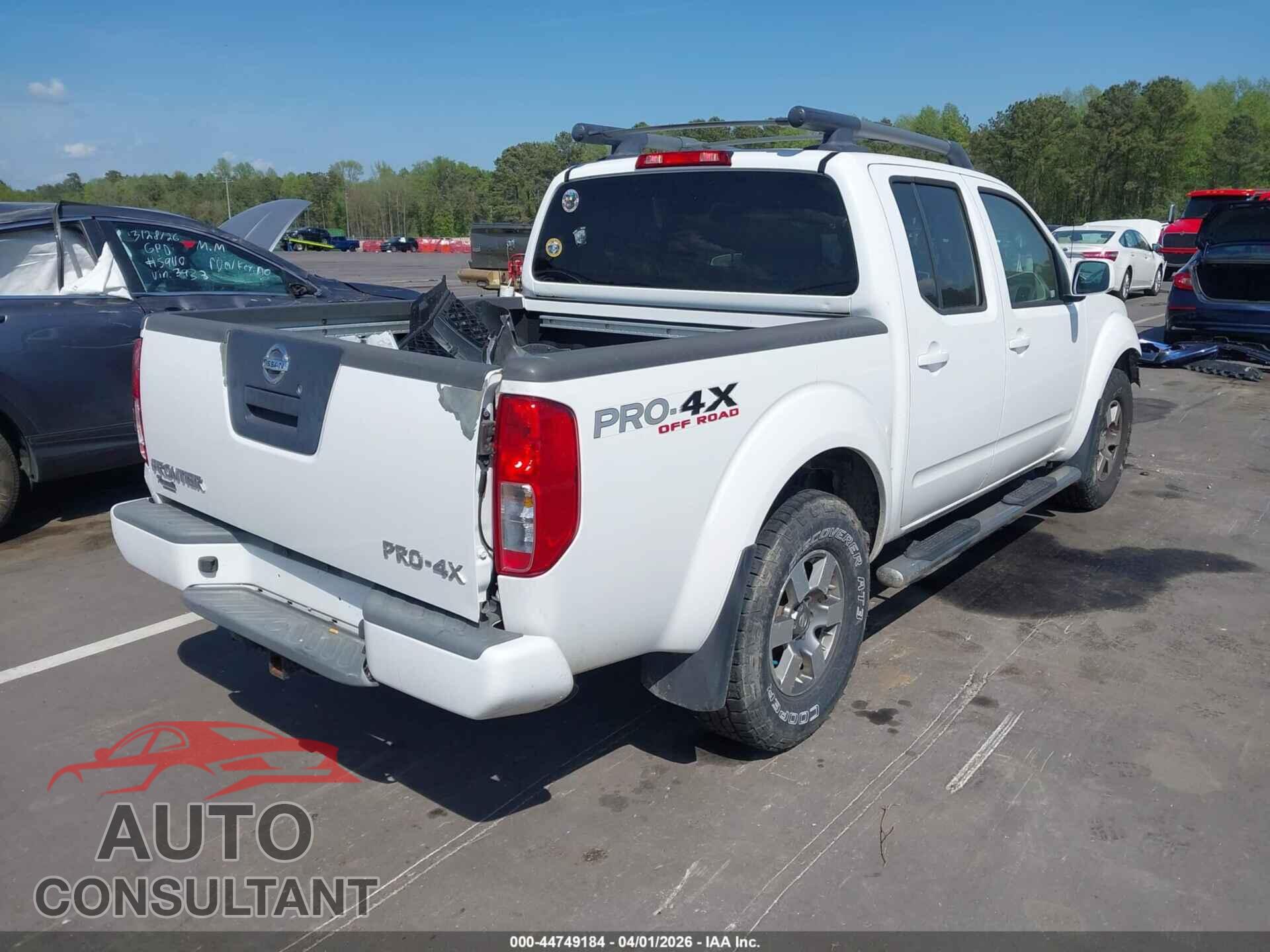 NISSAN FRONTIER 2012 - 1N6AD0EV9CC404668