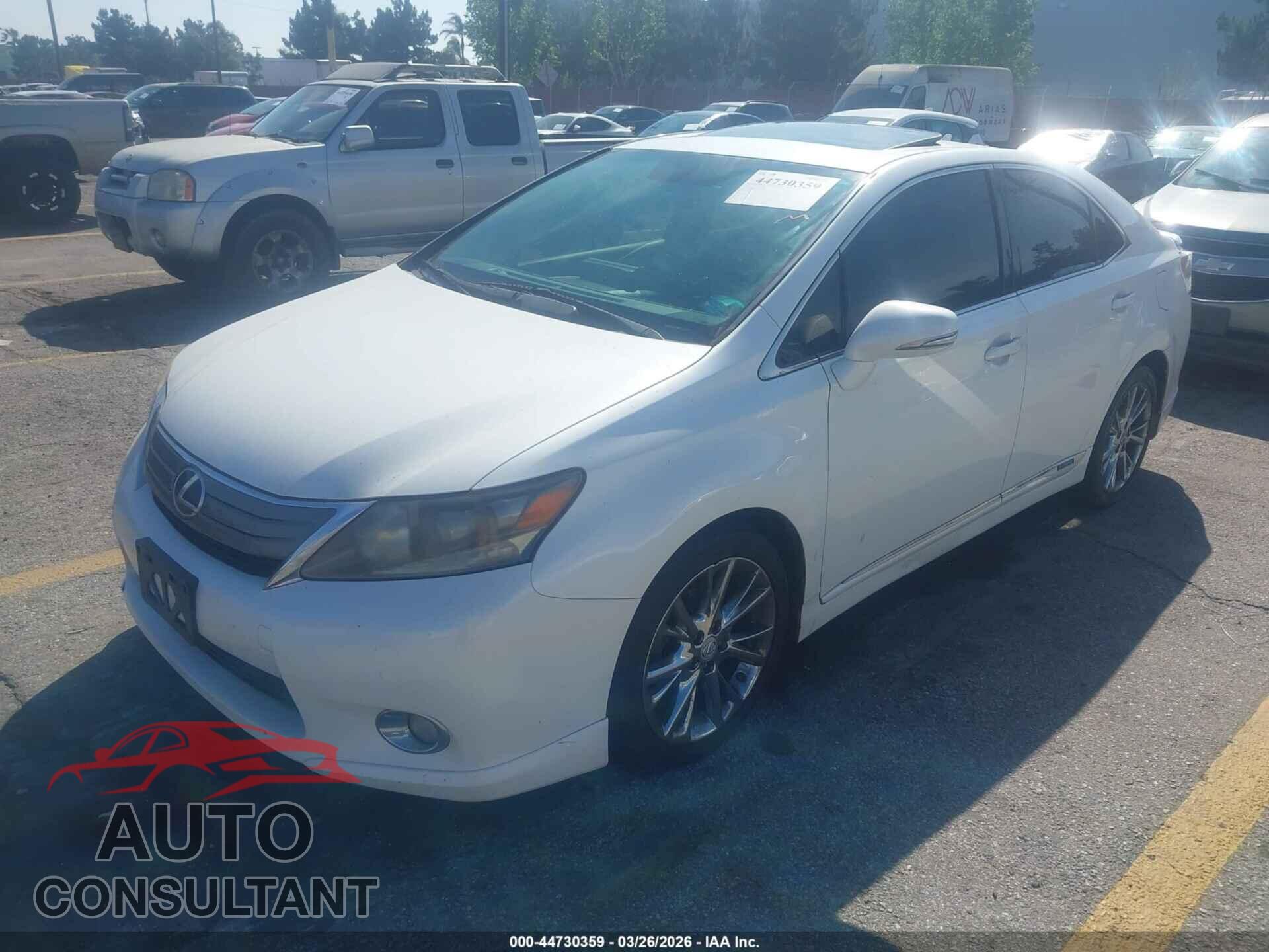 LEXUS HS 250H 2010 - JTHBB1BA7A2016280