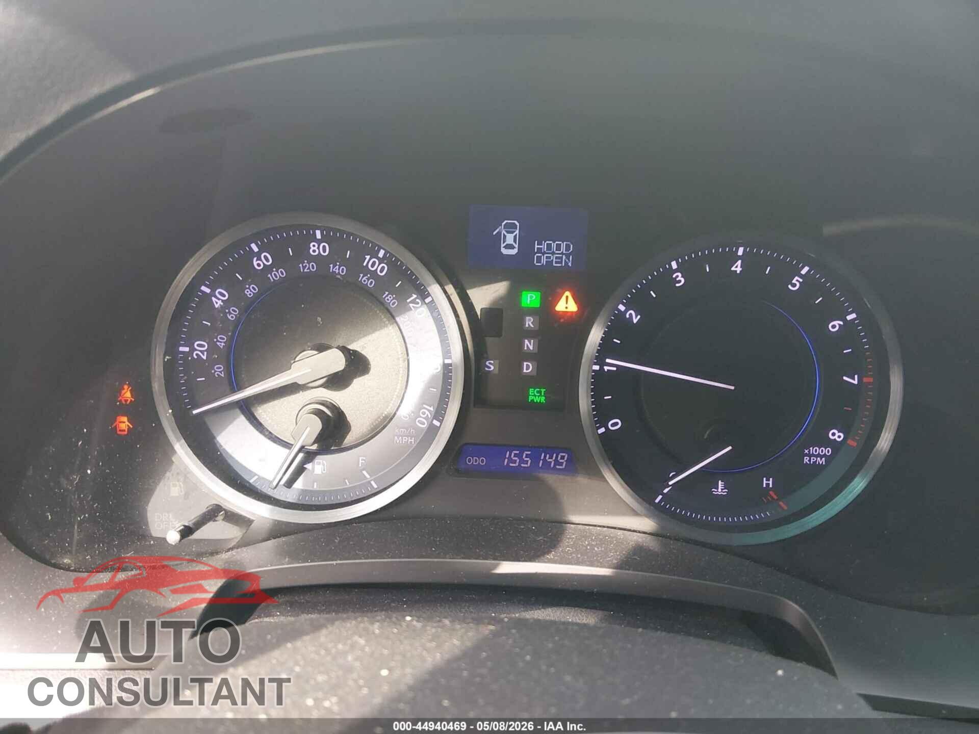LEXUS IS 250 2011 - JTHCF5C28B5050462