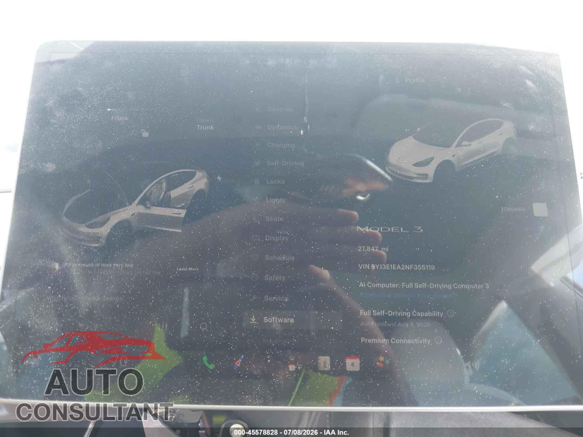 TESLA MODEL 3 2022 - 5YJ3E1EA2NF355119