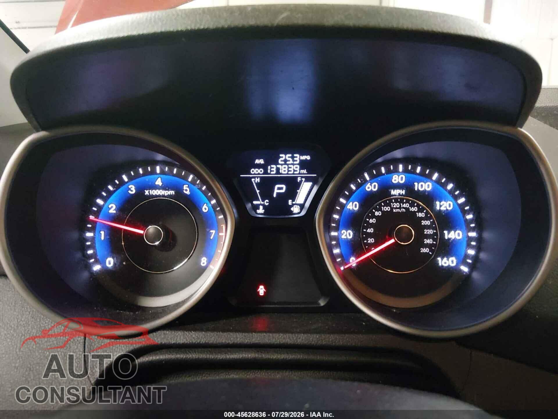 HYUNDAI ELANTRA 2013 - KMHDH4AE5DU596292