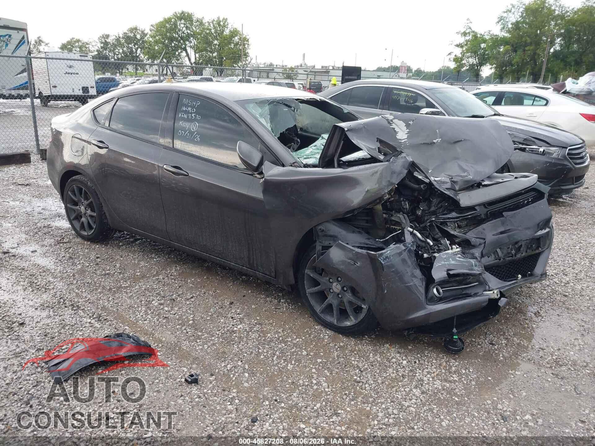 DODGE DART 2015 - 1C3CDFBBXFD298520