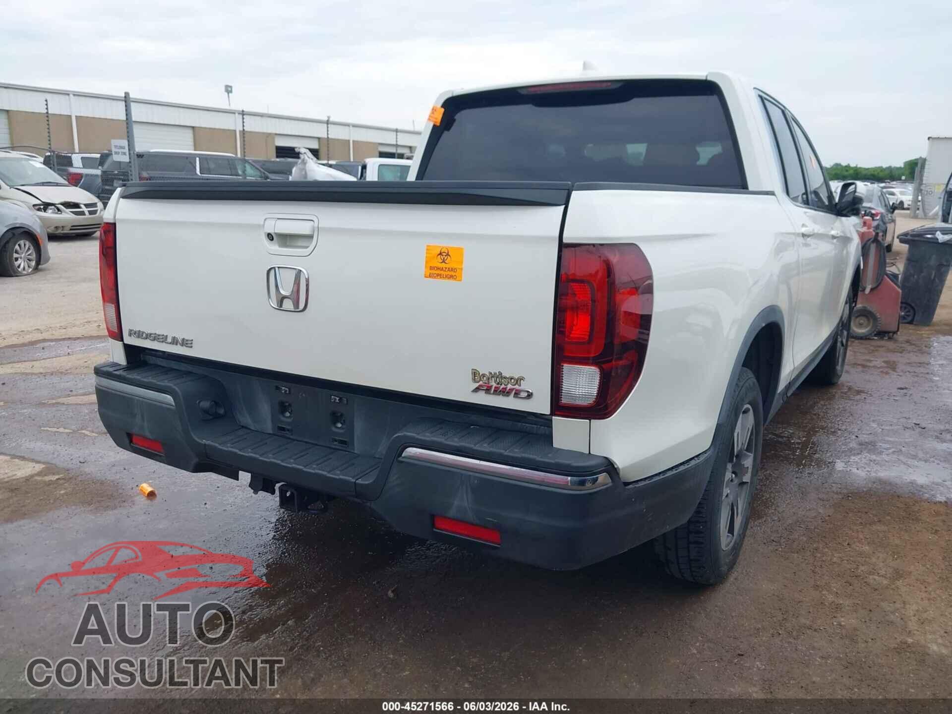 HONDA RIDGELINE 2017 - 5FPYK3F66HB006996