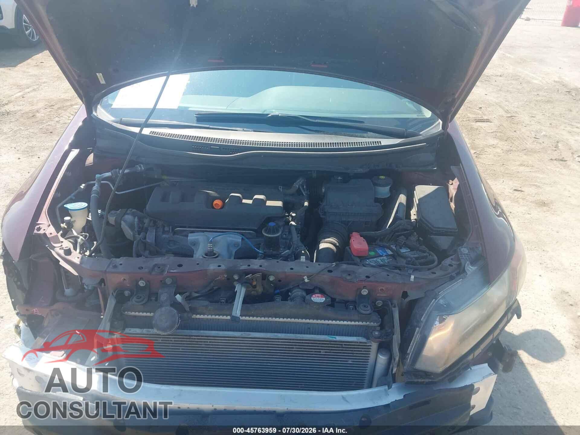 HONDA CIVIC 2012 - 19XFB2F84CE001547