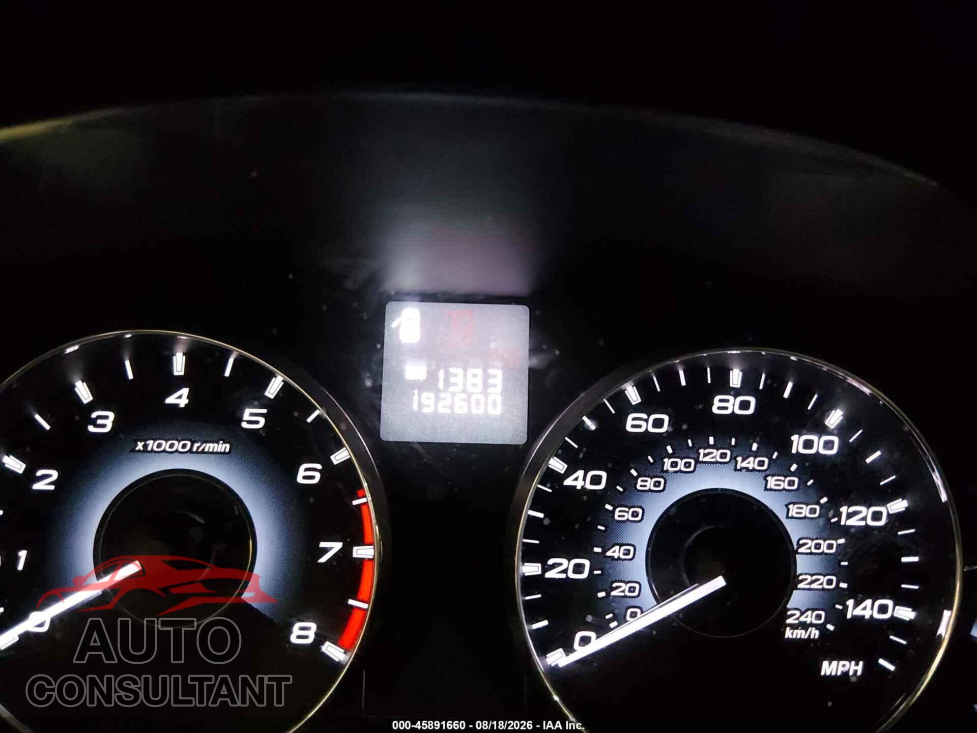 SUBARU OUTBACK 2012 - 4S4BRBCC5C3275331