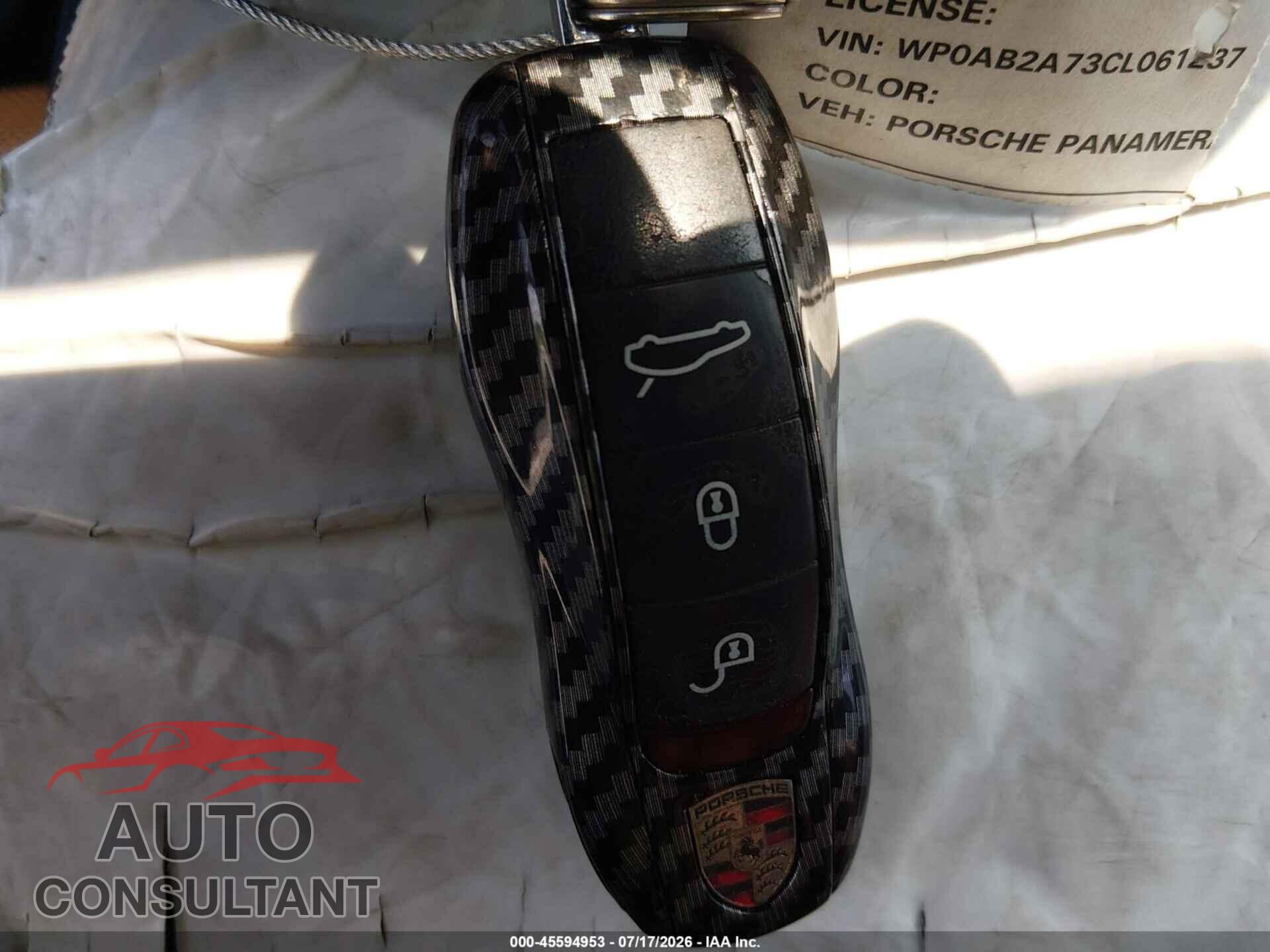 PORSCHE PANAMERA 2012 - WP0AB2A73CL061237