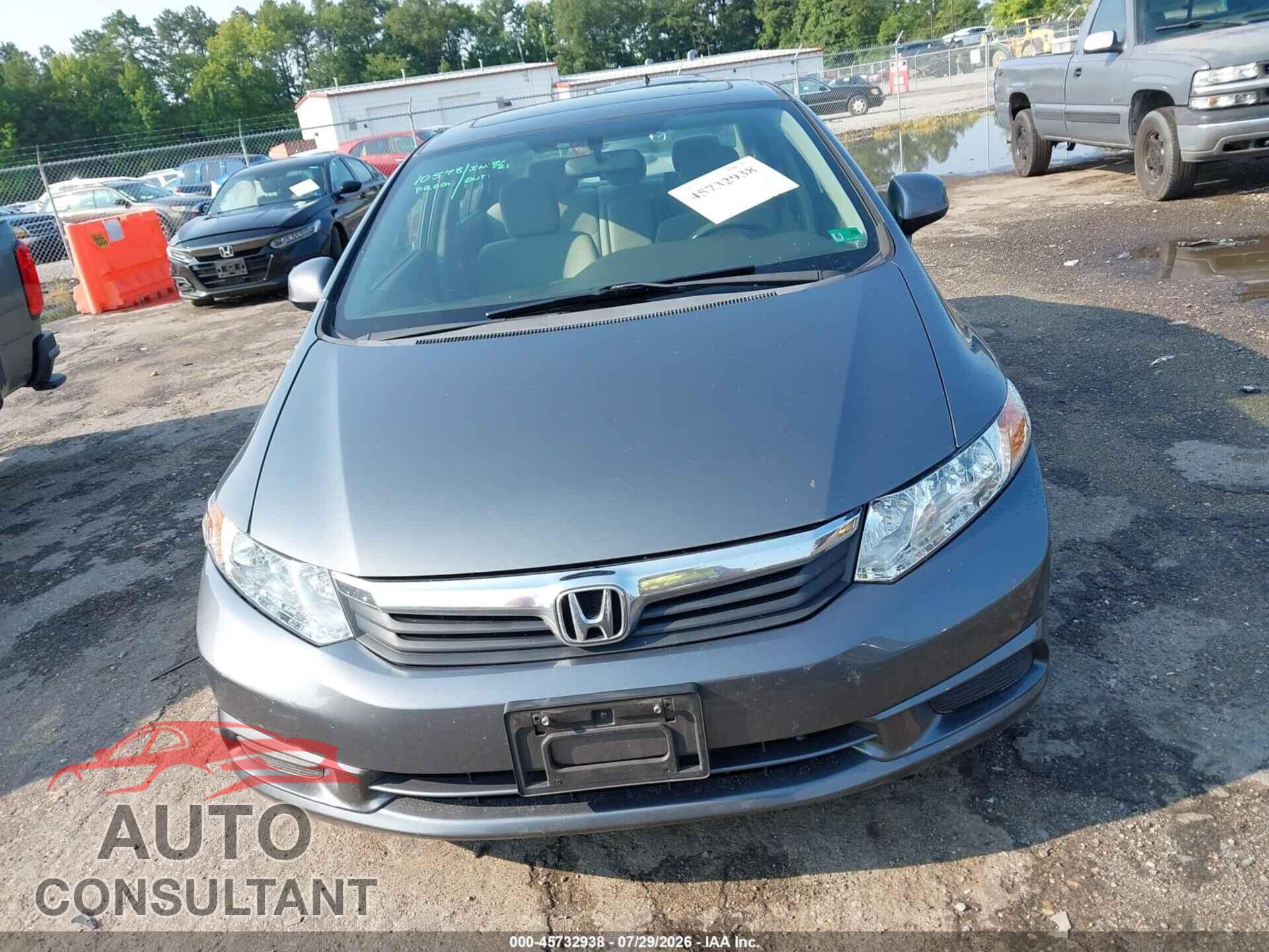 HONDA CIVIC 2012 - 19XFB2F85CE089718