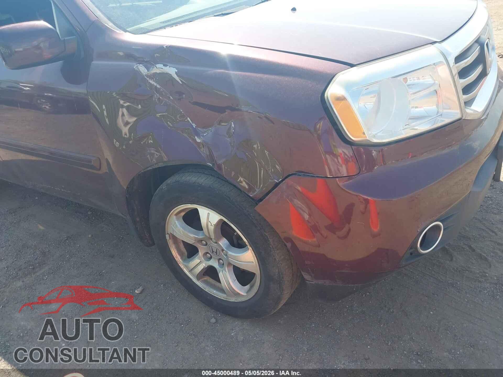 HONDA PILOT 2013 - 5FNYF4H52DB078201