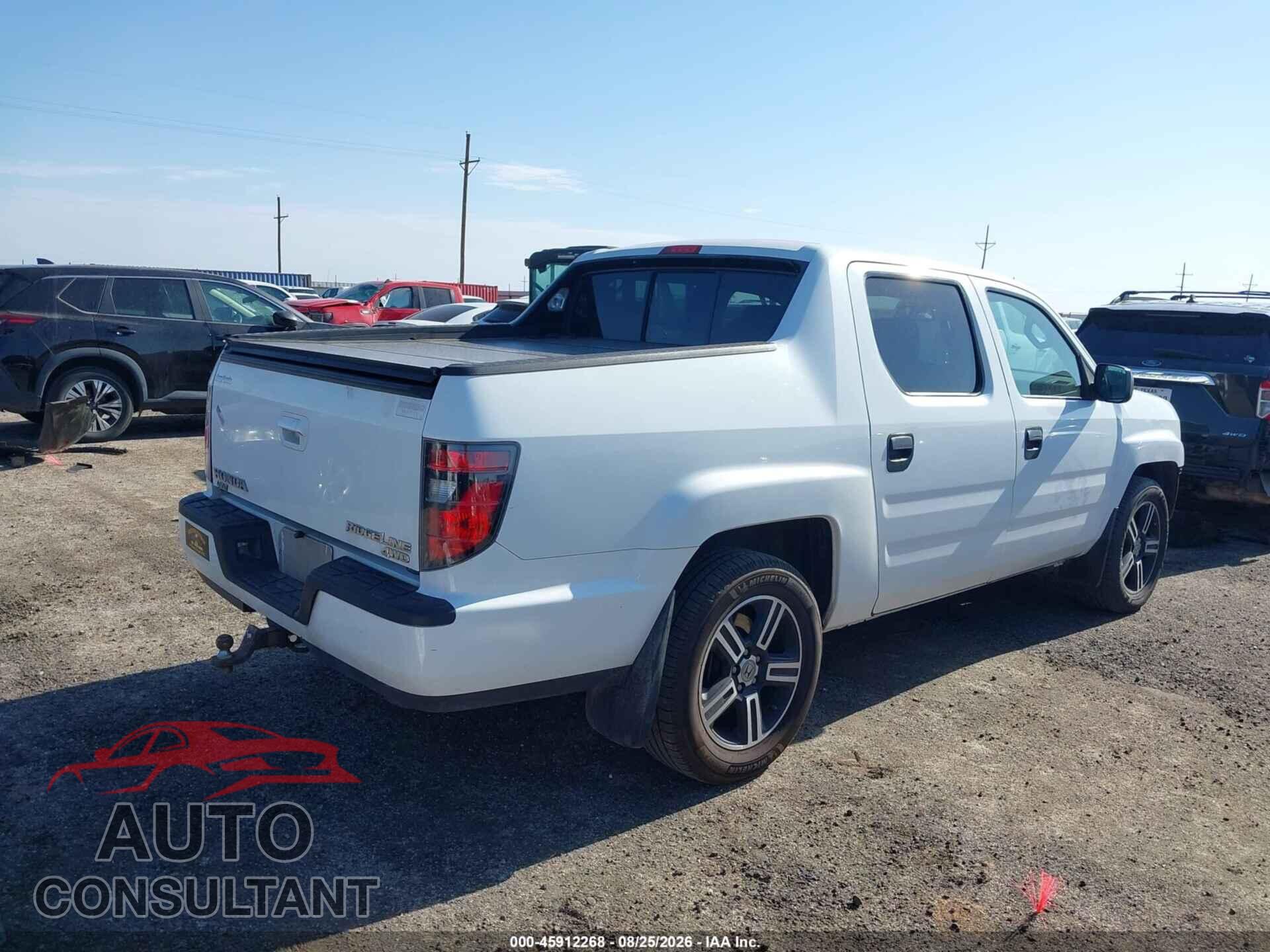 HONDA RIDGELINE 2013 - 5FPYK1F70DB011604