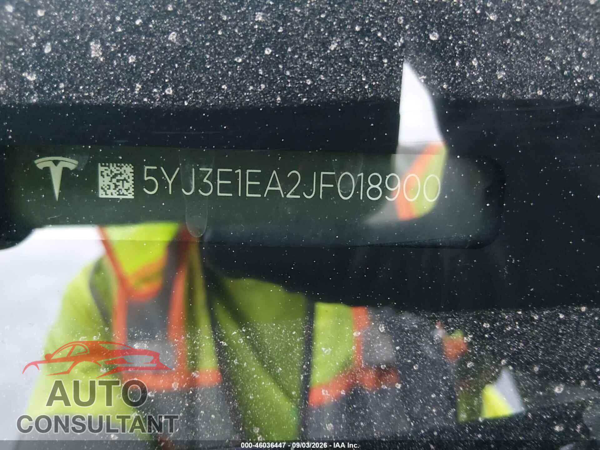 TESLA MODEL 3 2018 - 5YJ3E1EA2JF018900