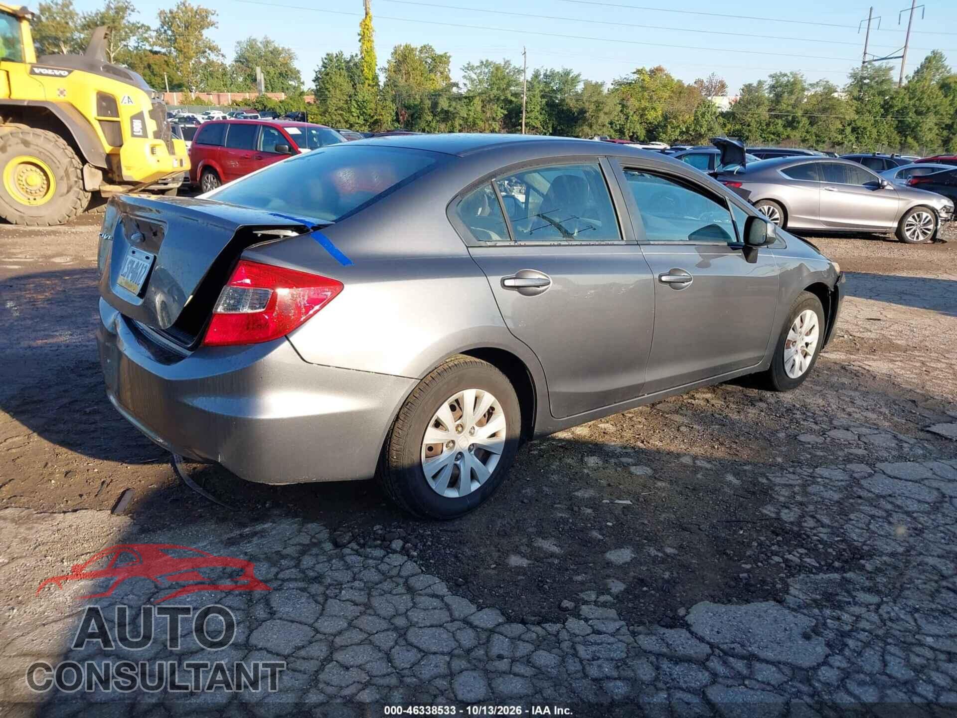 HONDA CIVIC 2012 - 19XFB2F54CE342016